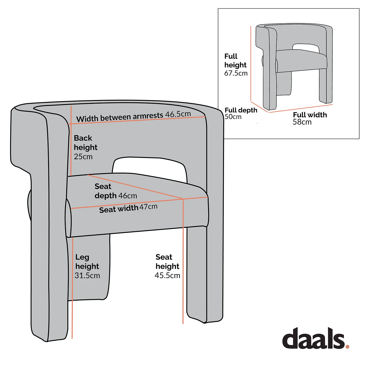 Greenwich Grey & Blue Textured Fabric and Grey Faux Leather Seat Dining Chair - Image 8