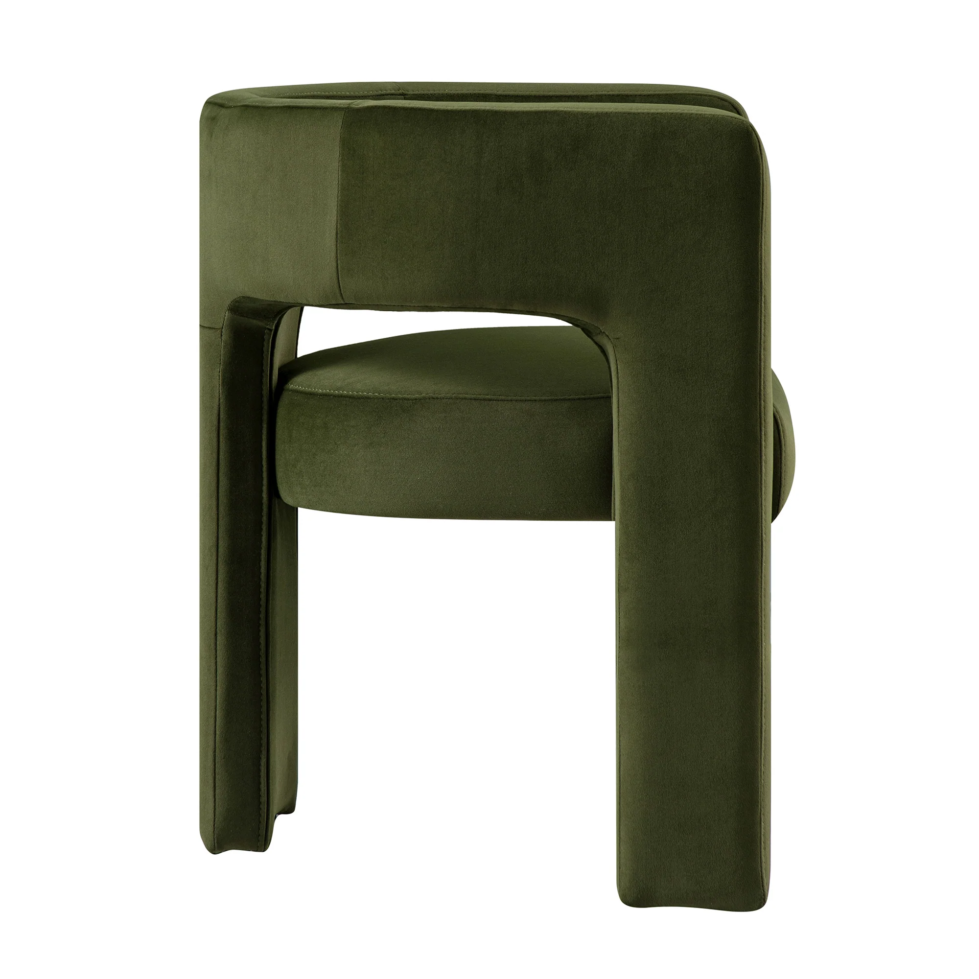 Greenwich Moss Green Velvet Dining Chair - Image 11