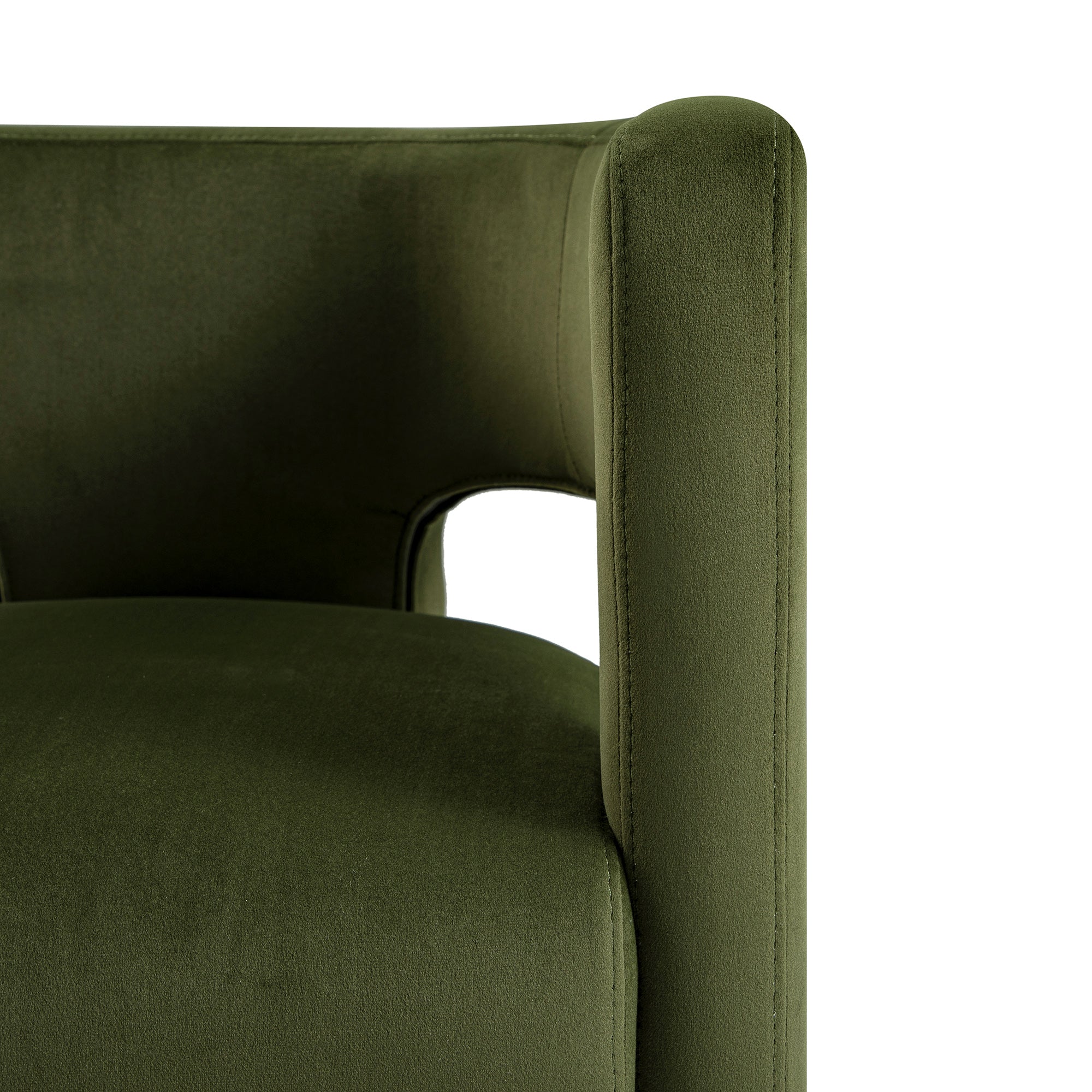 Greenwich Moss Green Velvet Dining Chair - Image 15