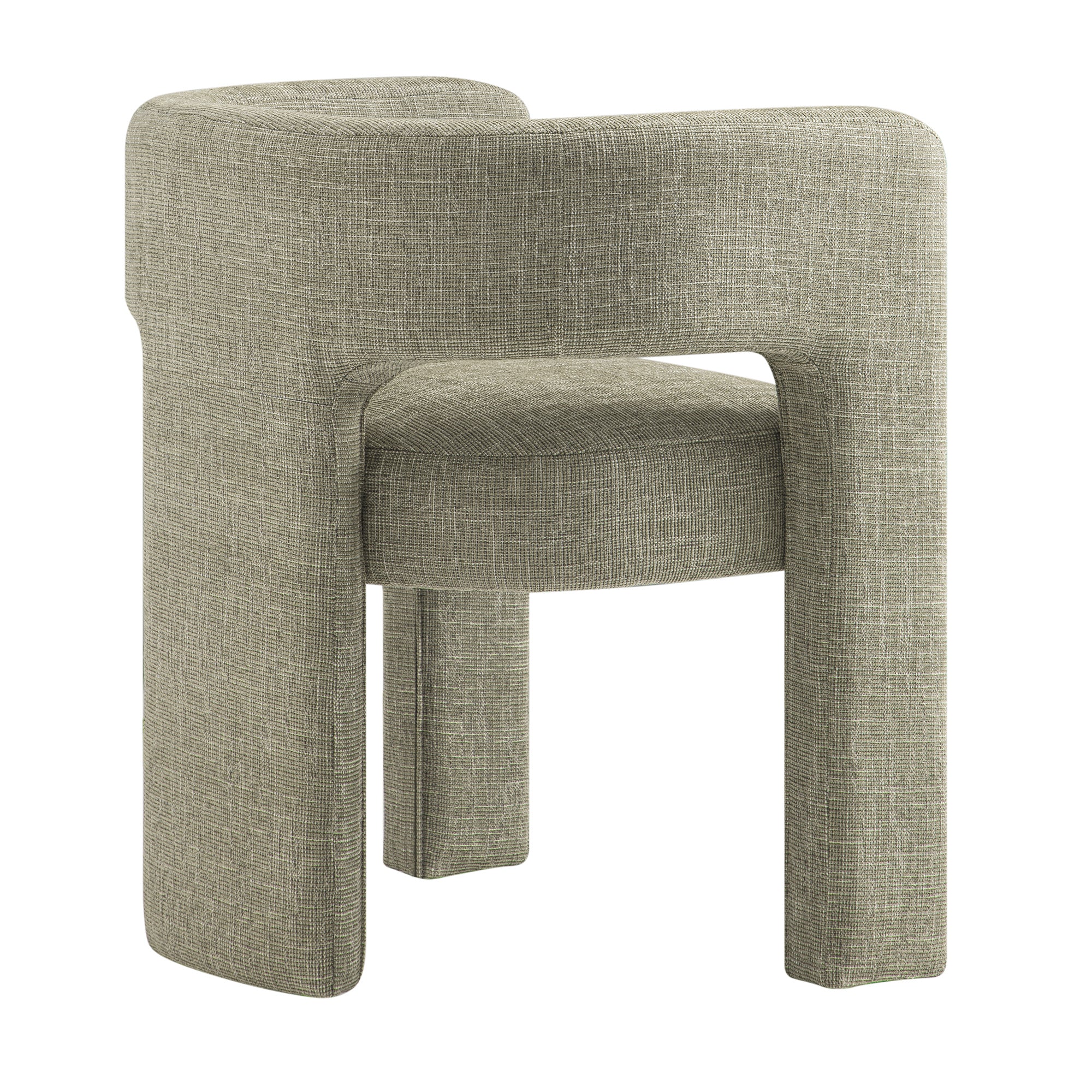Greenwich Wheat Woven Textured Fabric Dining Chair - Image 11