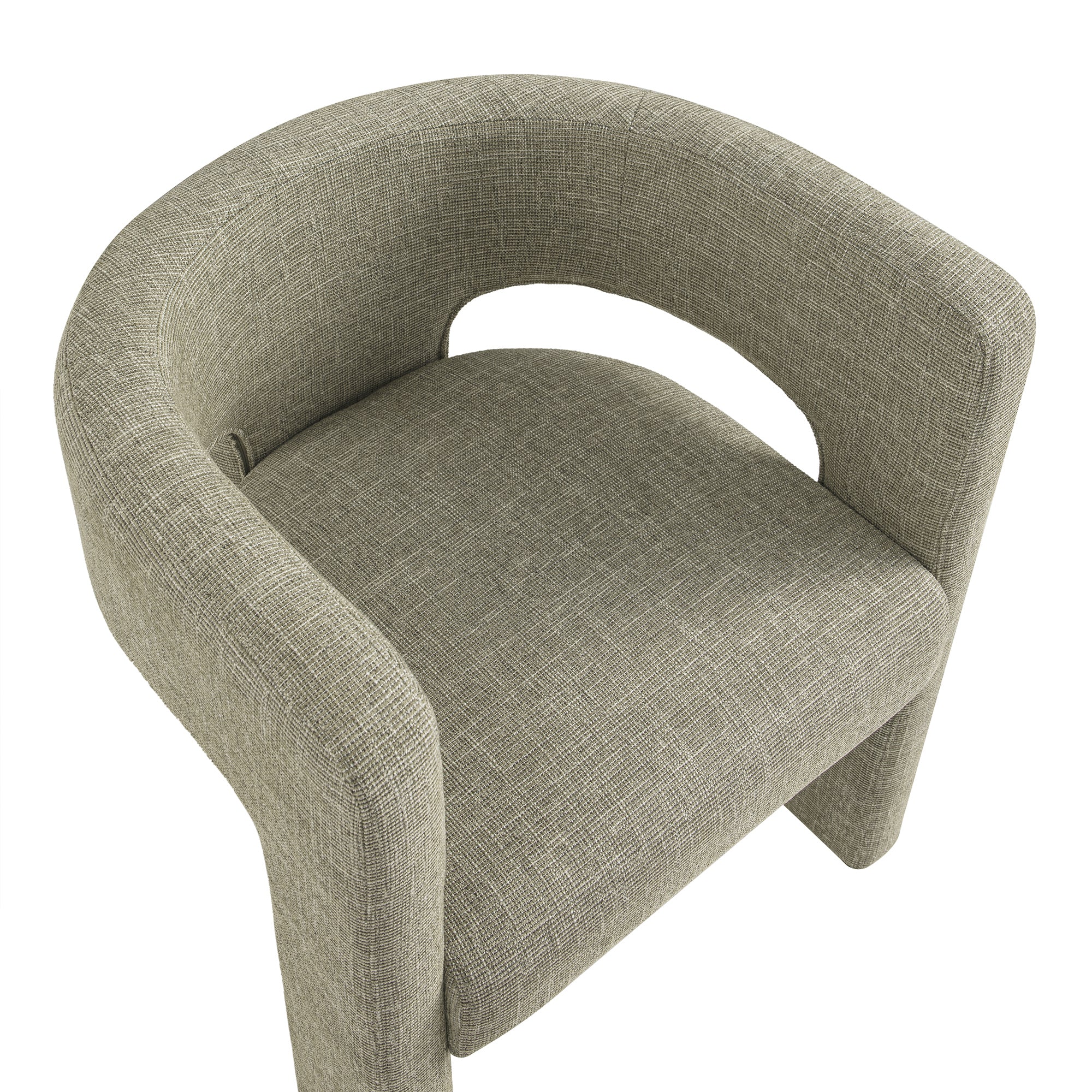 Greenwich Wheat Woven Textured Fabric Dining Chair - Image 12