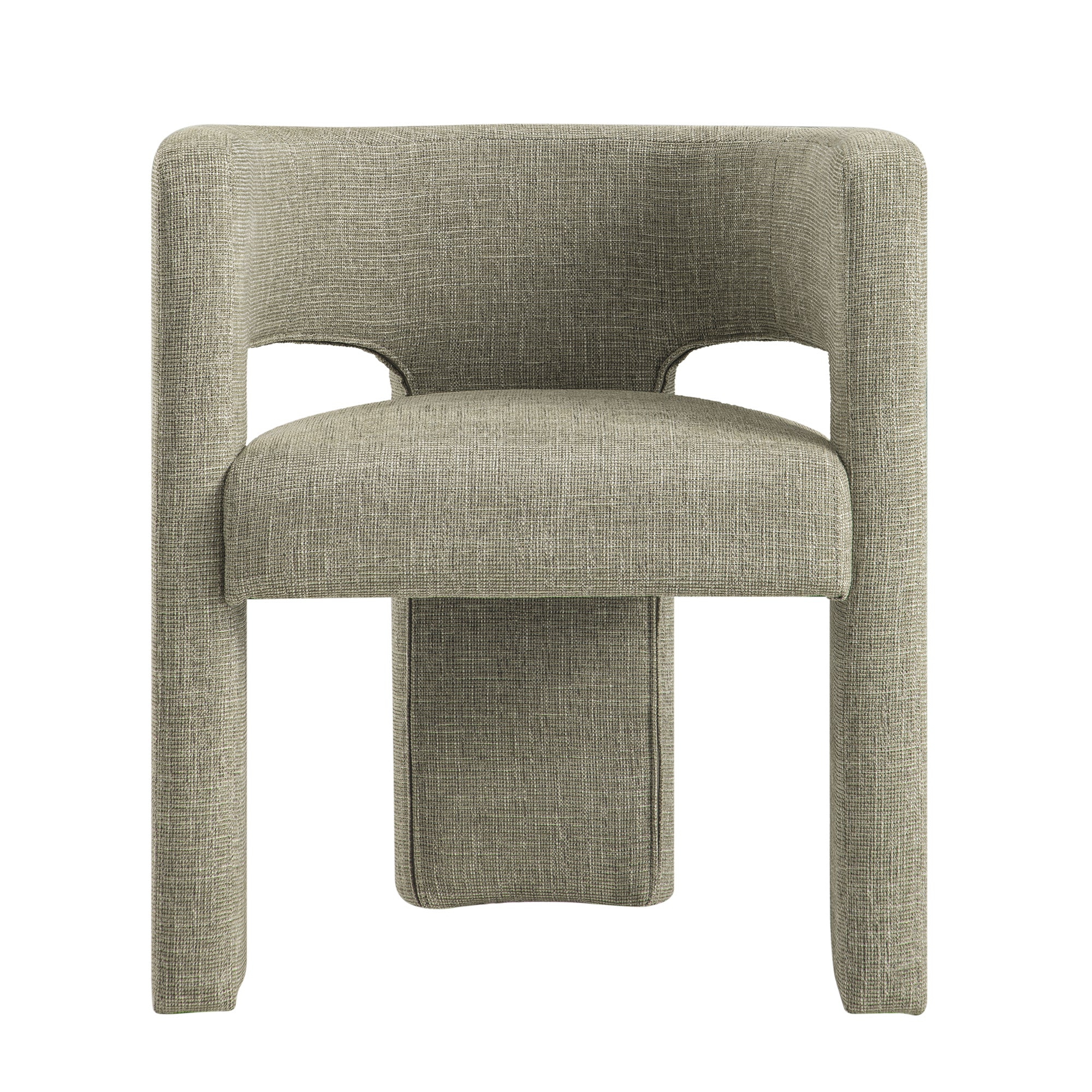 Greenwich Wheat Woven Textured Fabric Dining Chair - Image 6