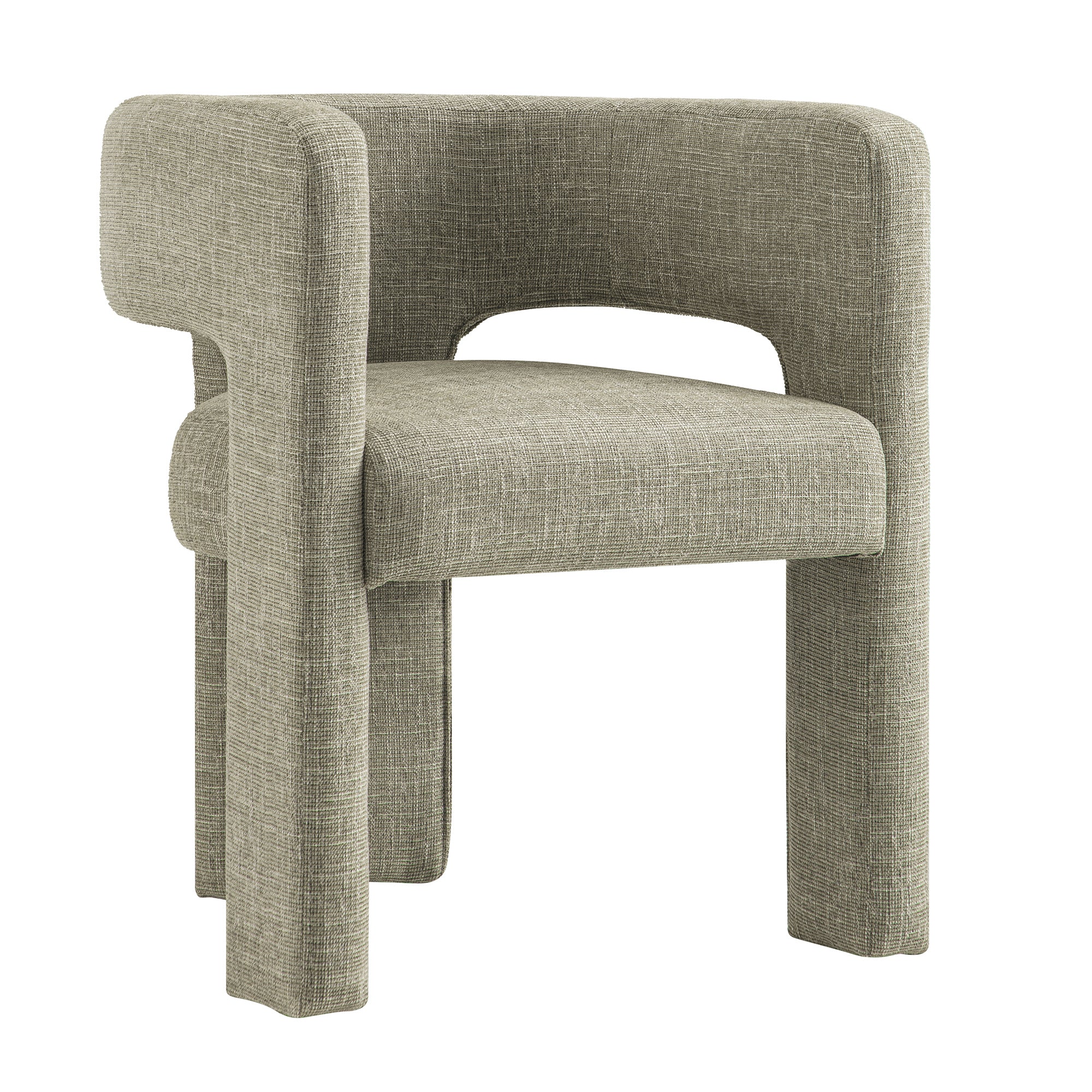 Greenwich Wheat Woven Textured Fabric Dining Chair - Image 7