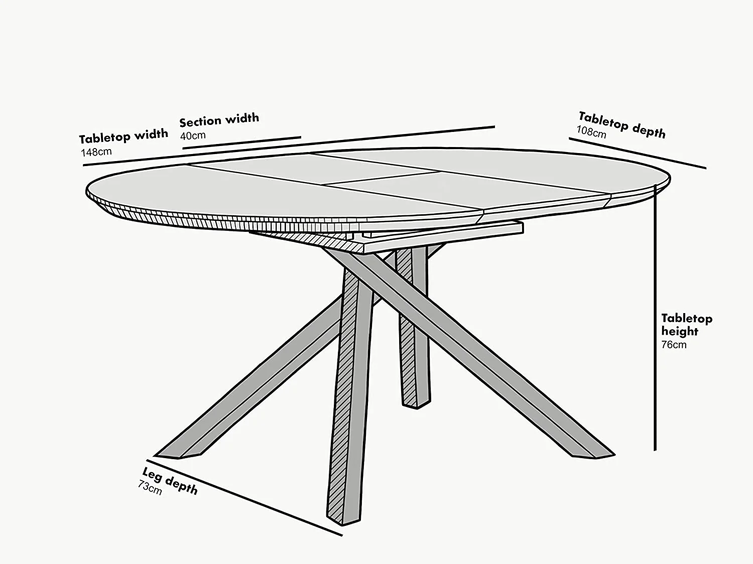 Grenchen Round to Oval 4 to 6-Seater White High Gloss Extendable Dining Table - Image 5