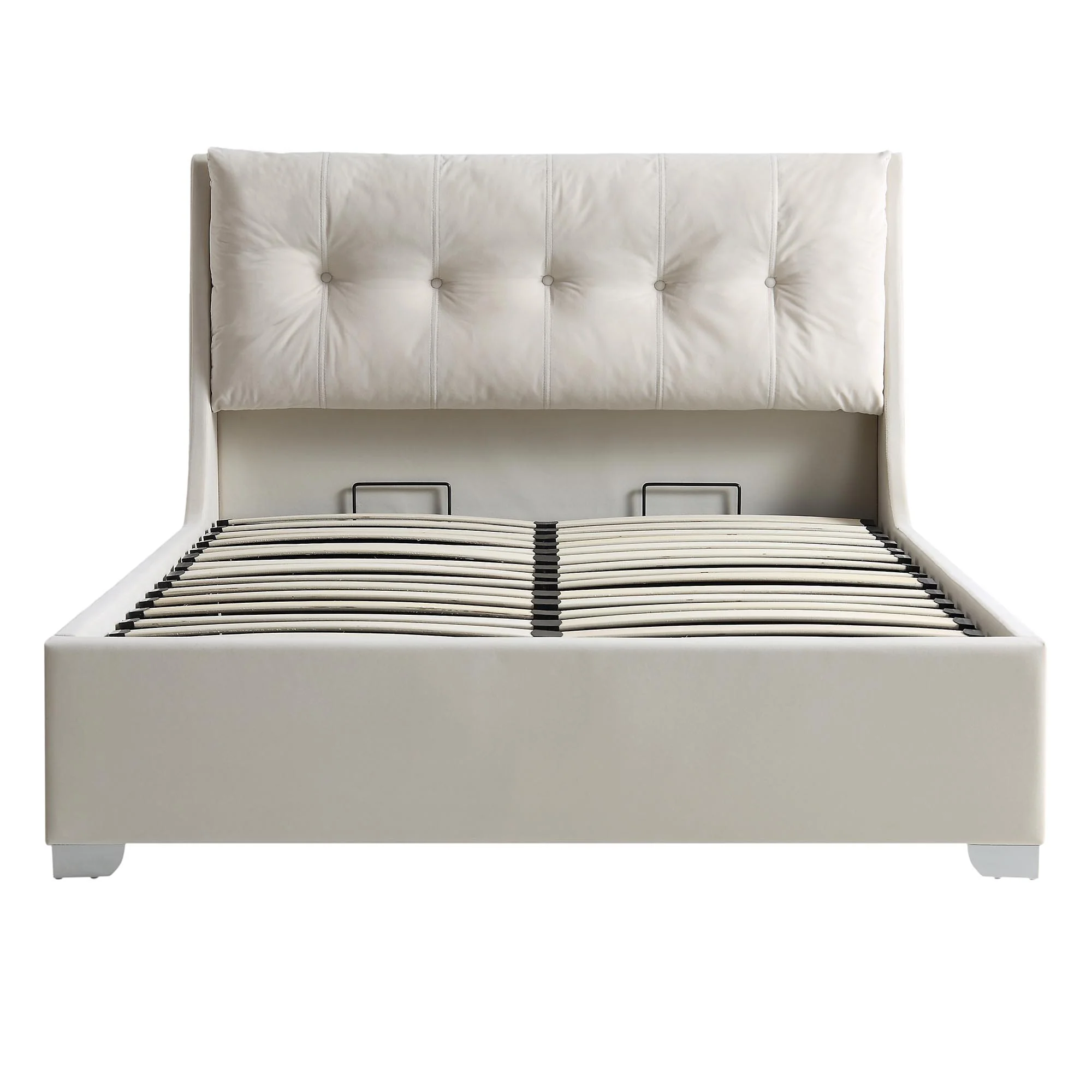 Hadley Champagne Velvet Ottoman Storage Bed - Image 3