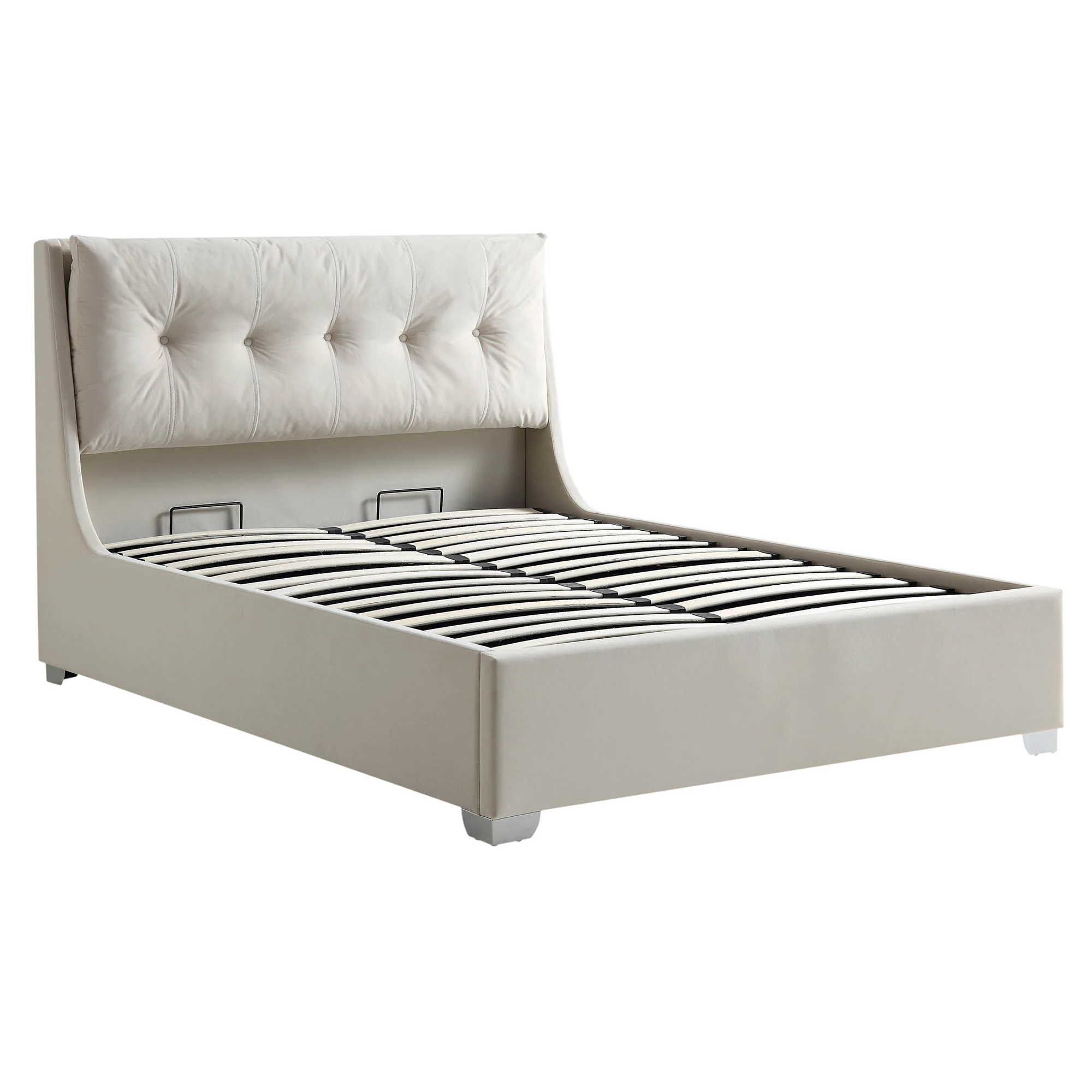 Hadley Champagne Velvet Ottoman Storage Bed - Image 6
