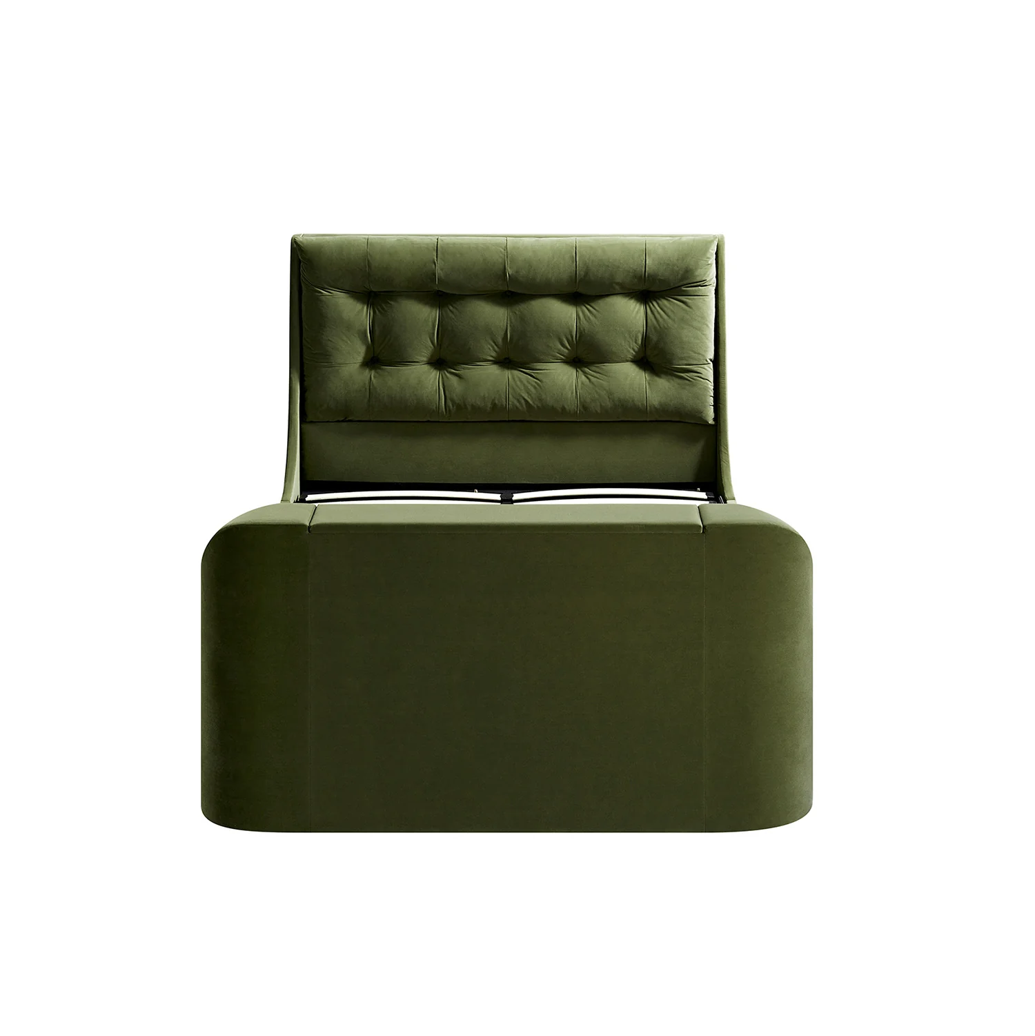 Hadley Moss Green Velvet Ottoman TV Bed - Image 10