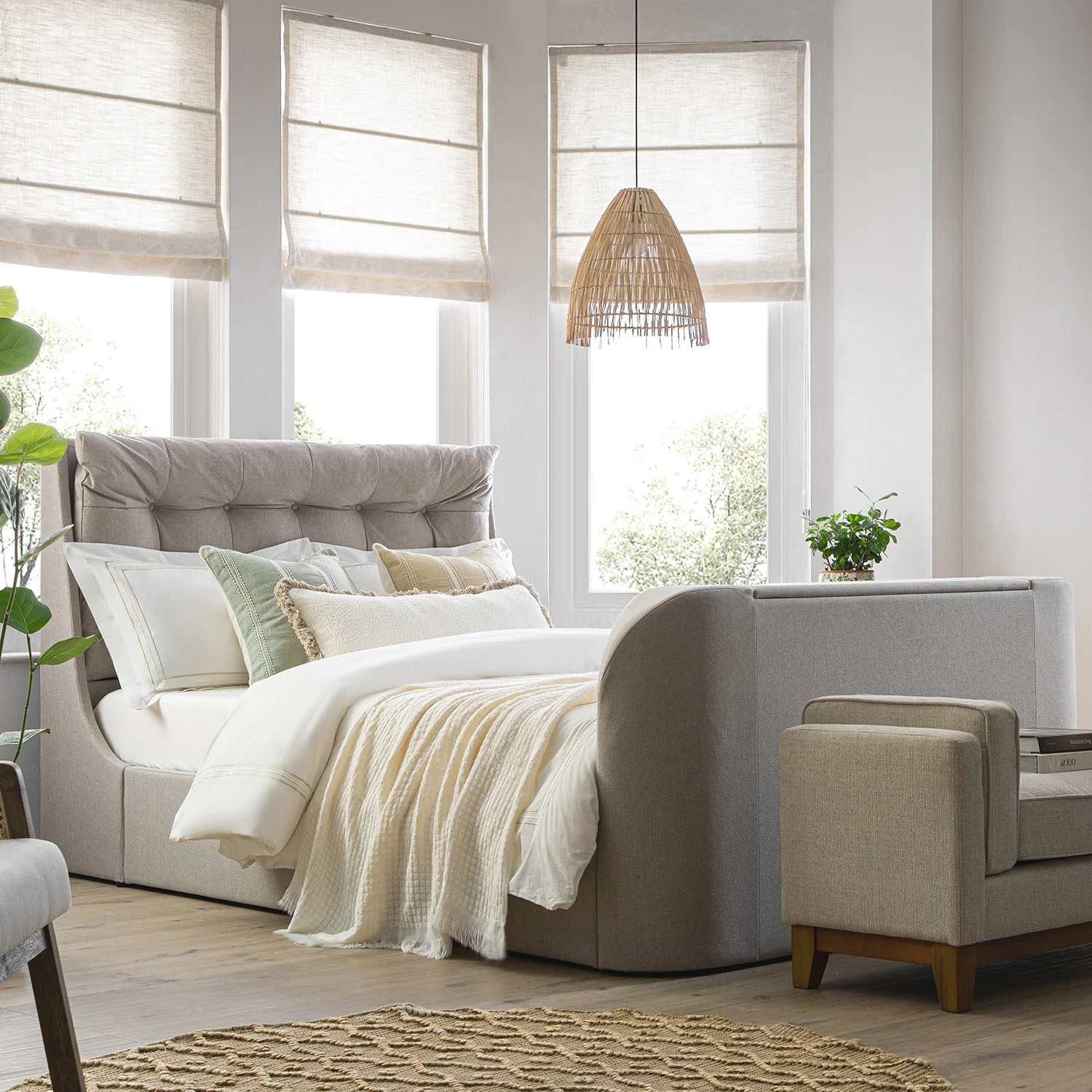 Hadley Stone Fabric Ottoman TV Bed