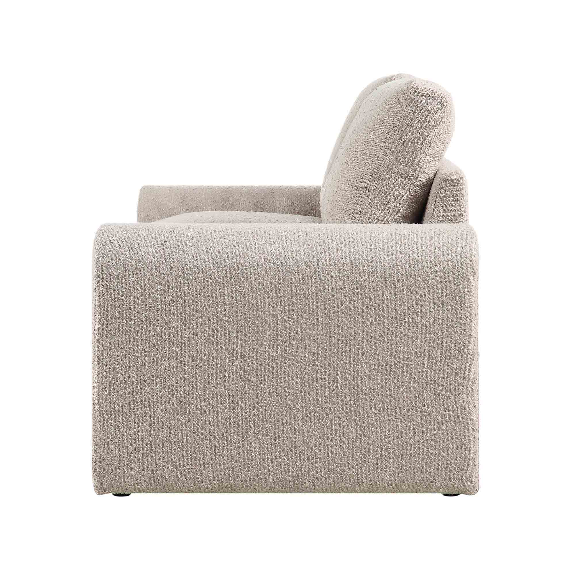 Hampstead Taupe Boucle Curved 2-Seater Sofa - Image 7
