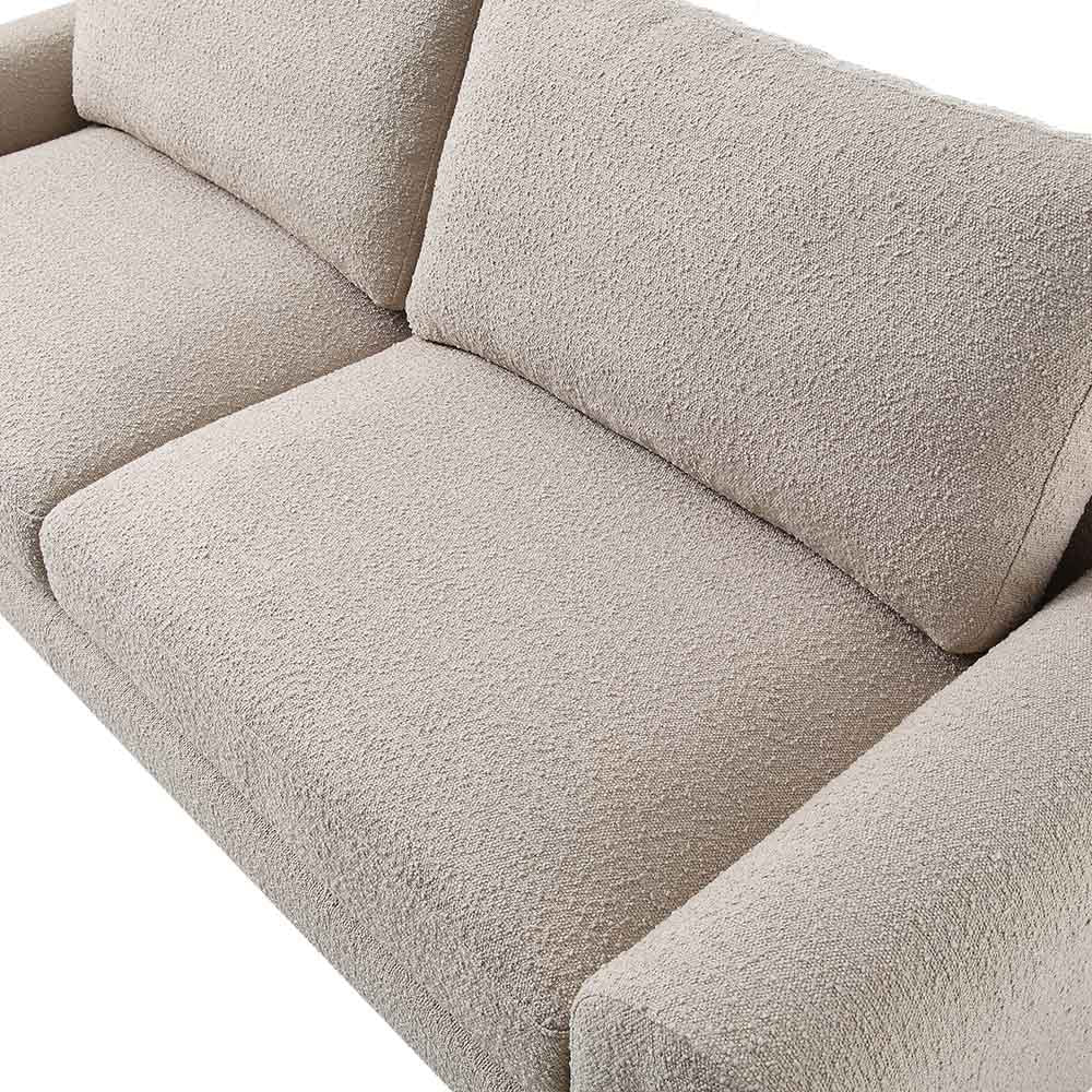 Hampstead Taupe Boucle Curved 3-Seater Sofa - Image 10