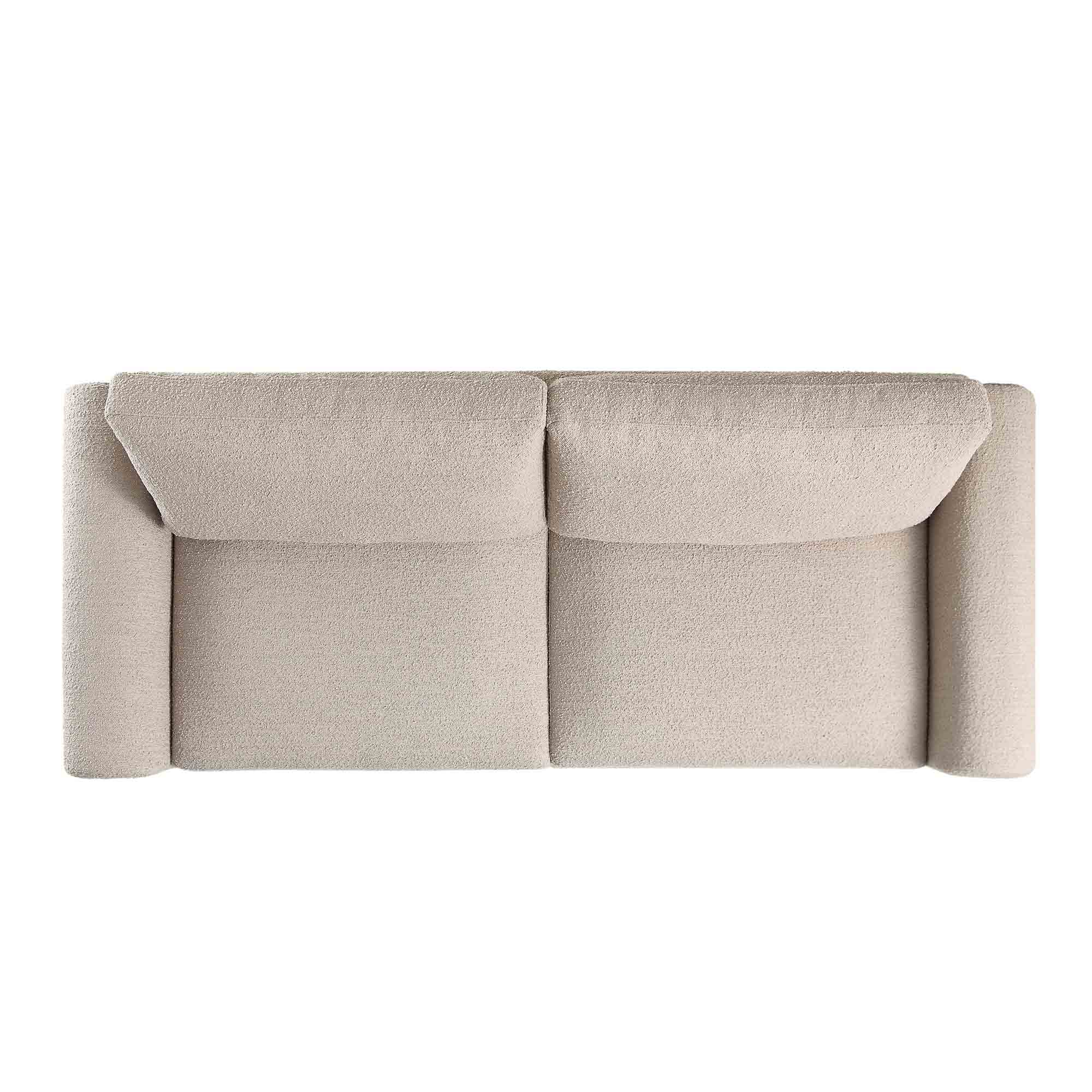 Hampstead Taupe Boucle Curved 3-Seater Sofa - Image 6