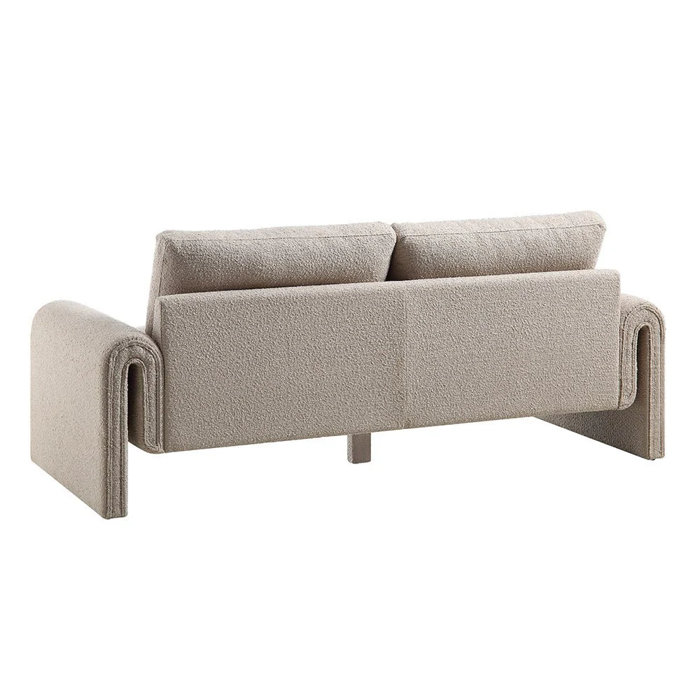 Hampstead Taupe Boucle Curved 3-Seater Sofa - Image 8