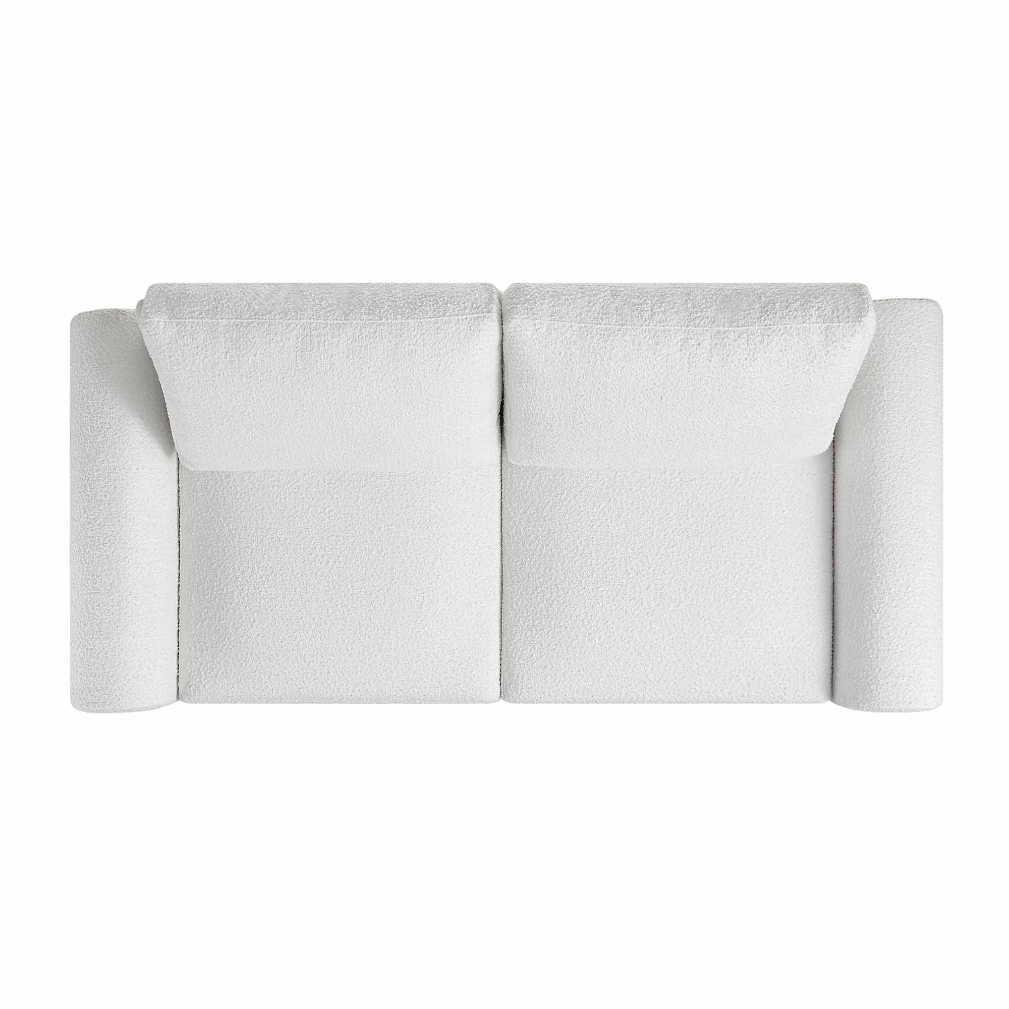 Hampstead White Boucle Curved 2-Seater Sofa - Image 7