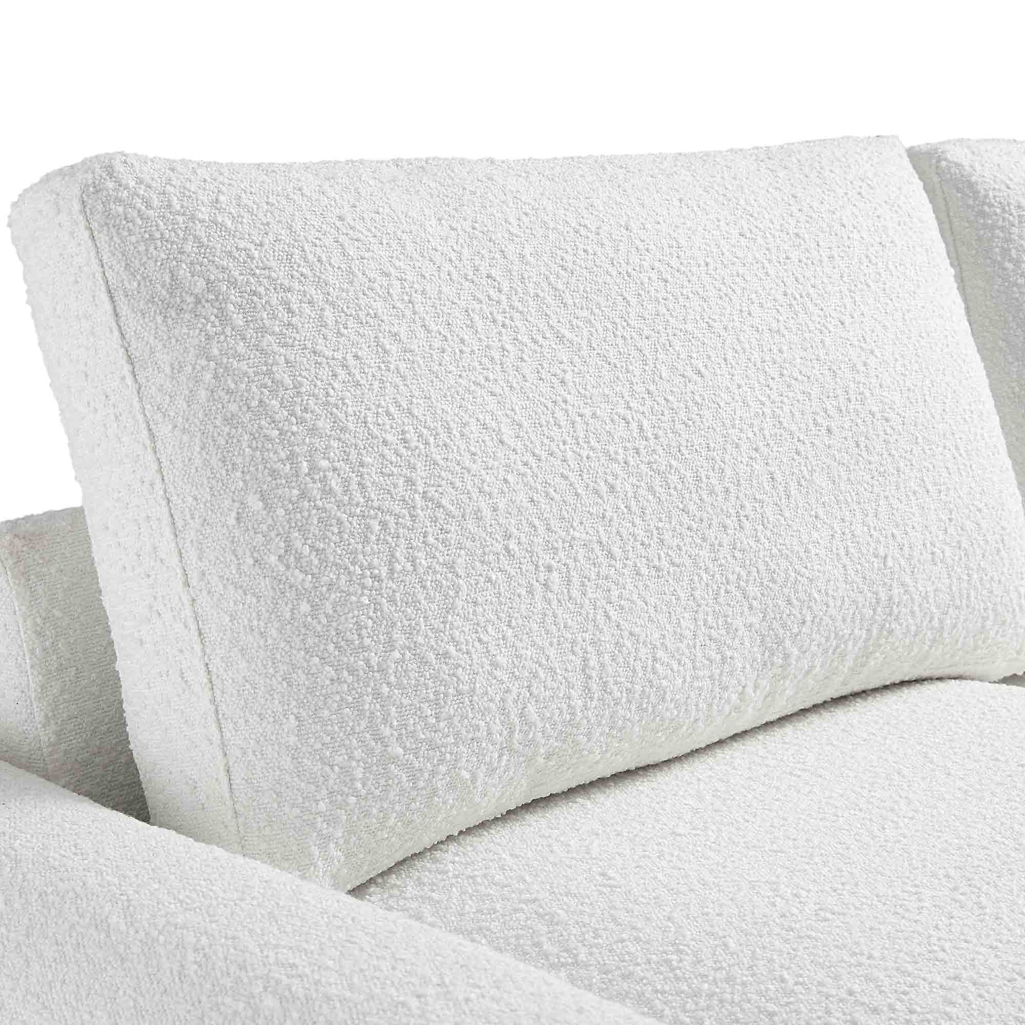 Hampstead White Boucle Curved 3-Seater Sofa - Image 10