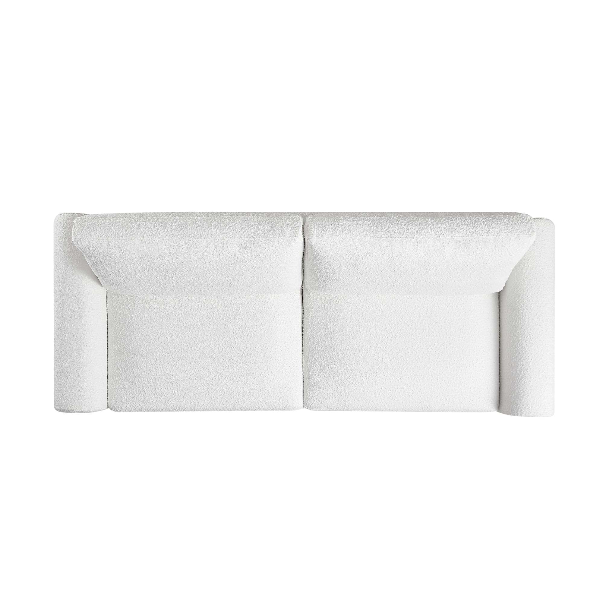 Hampstead White Boucle Curved 3-Seater Sofa - Image 7