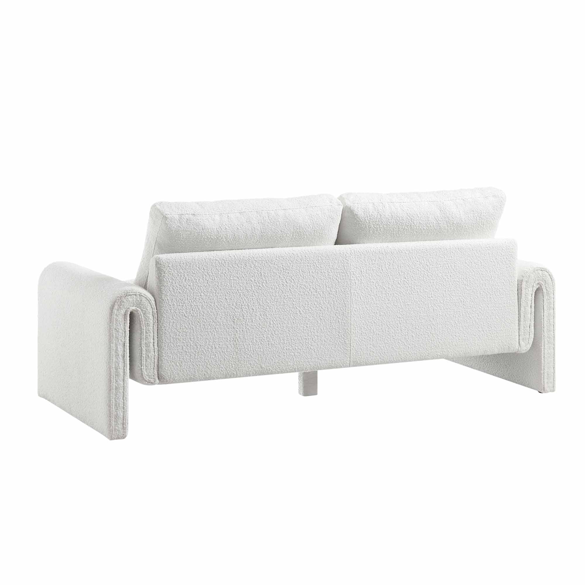 Hampstead White Boucle Curved 3-Seater Sofa - Image 9