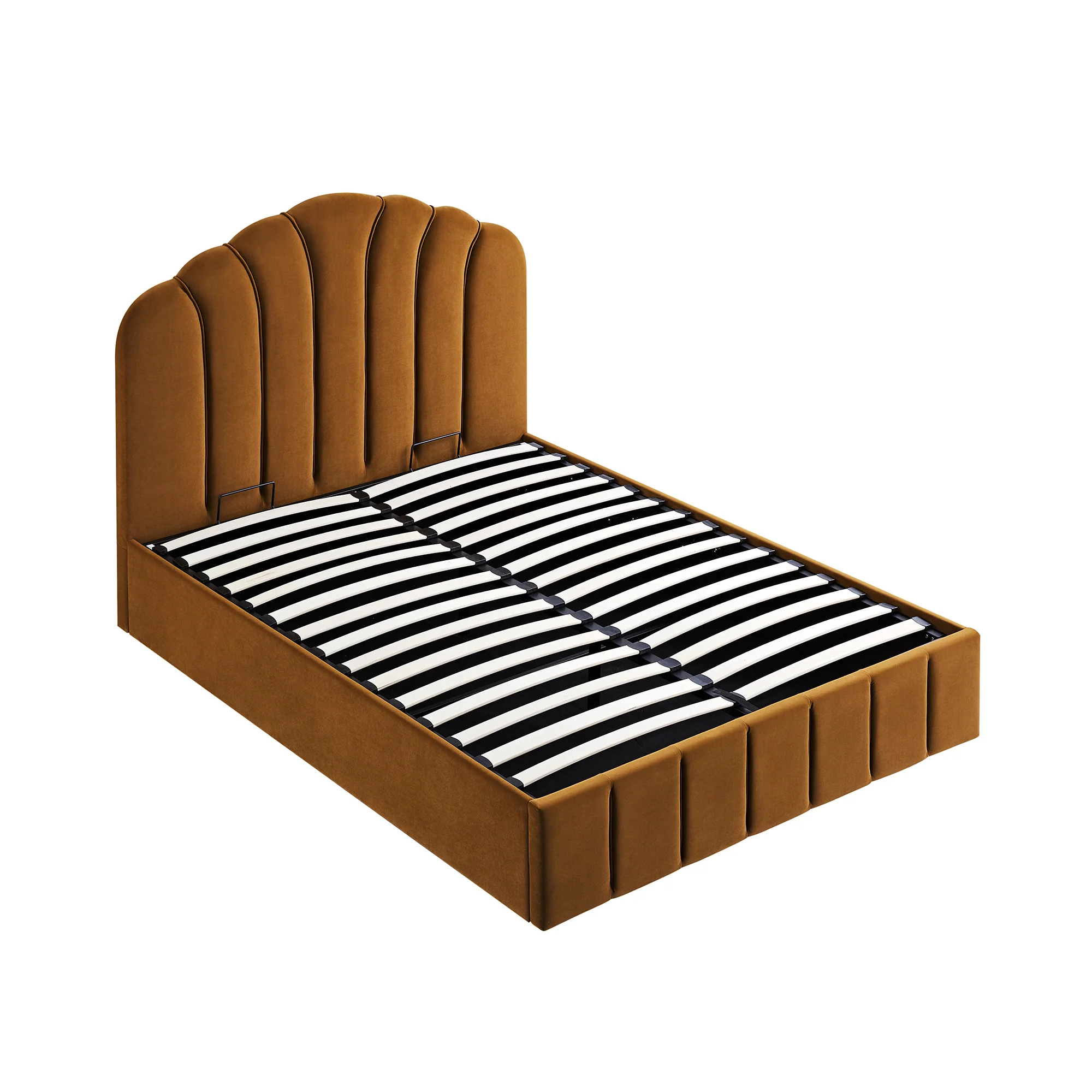 Hana Ottoman Storage Bed, Cinnamon Velvet - Image 11