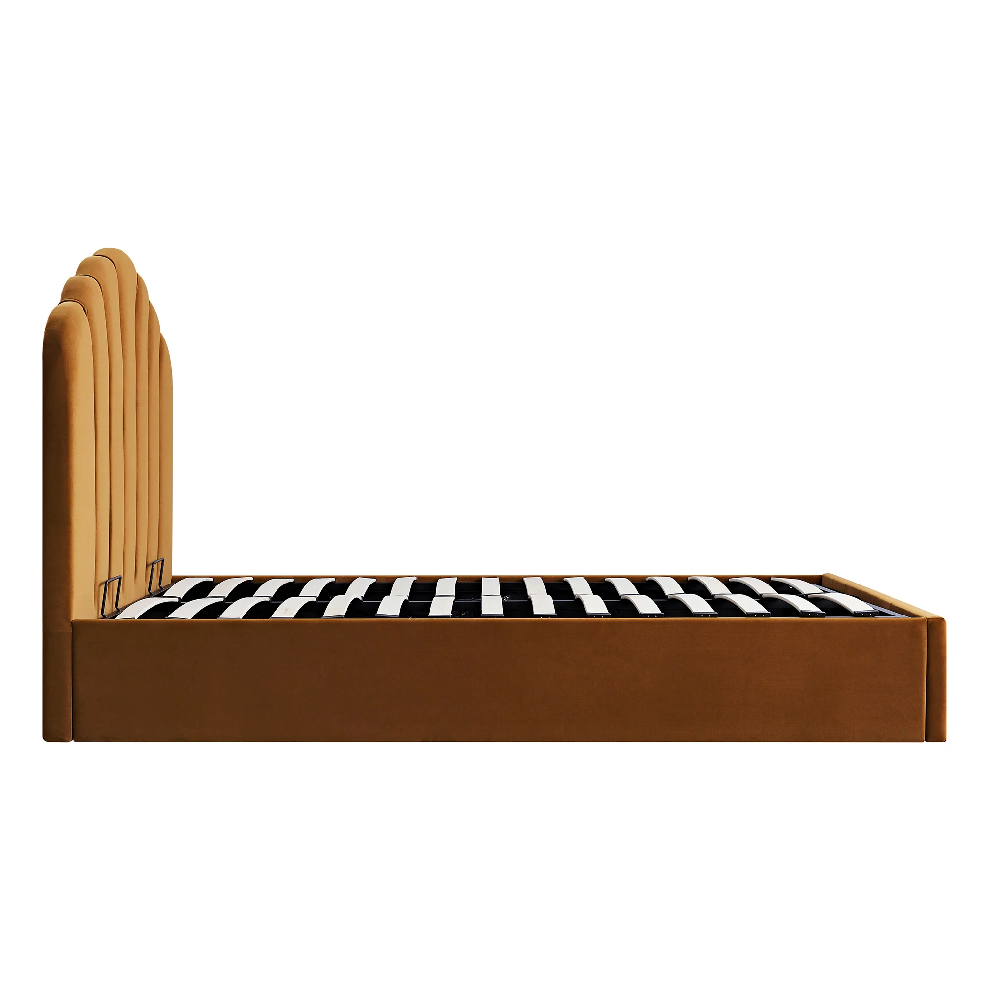 Hana Ottoman Storage Bed, Cinnamon Velvet - Image 12