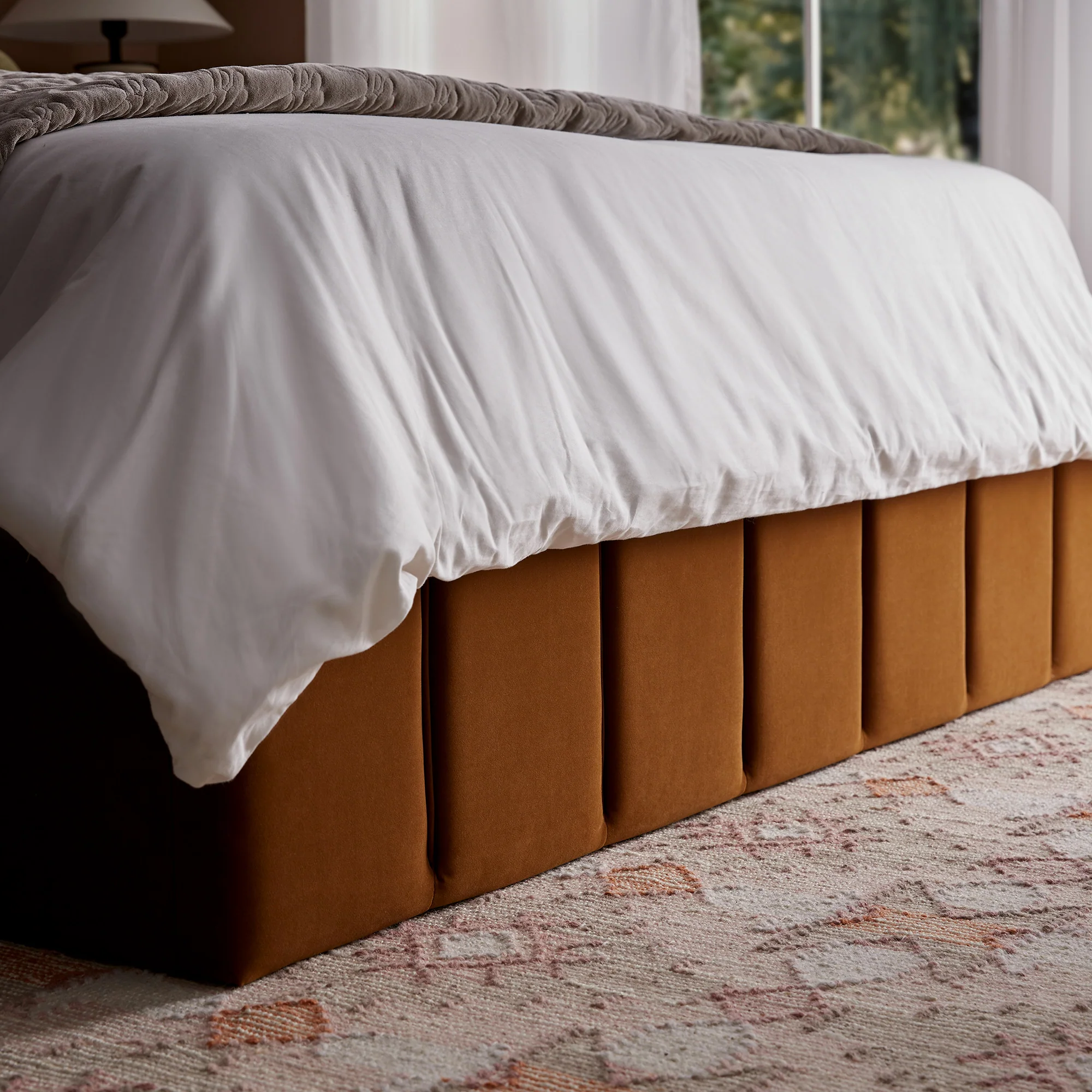 Hana Ottoman Storage Bed, Cinnamon Velvet - Image 6