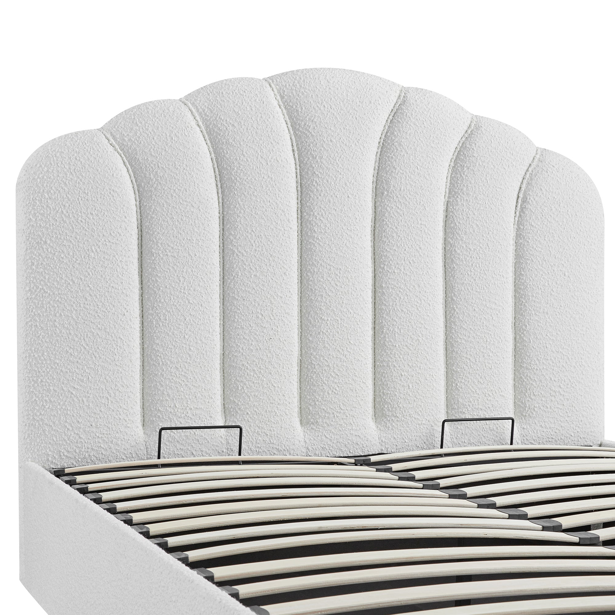 Hana Ottoman Storage Bed, Ecru Boucle - Image 15