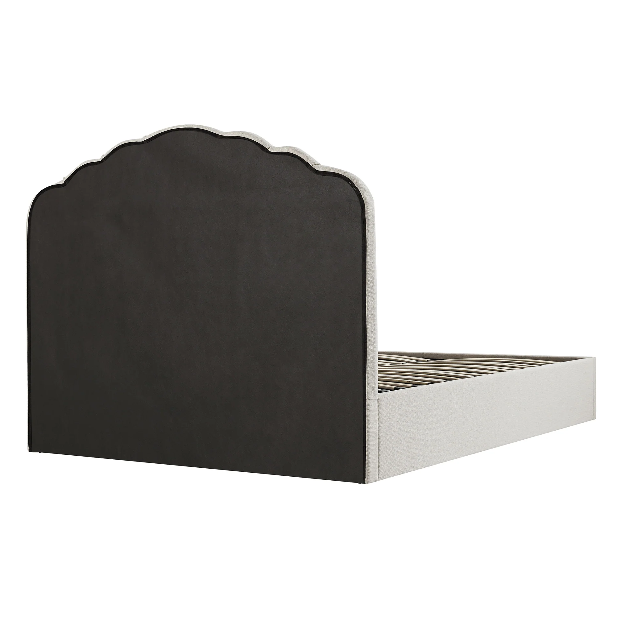 Hana Ottoman Storage Bed, Ivory Weave Fabric - Image 13
