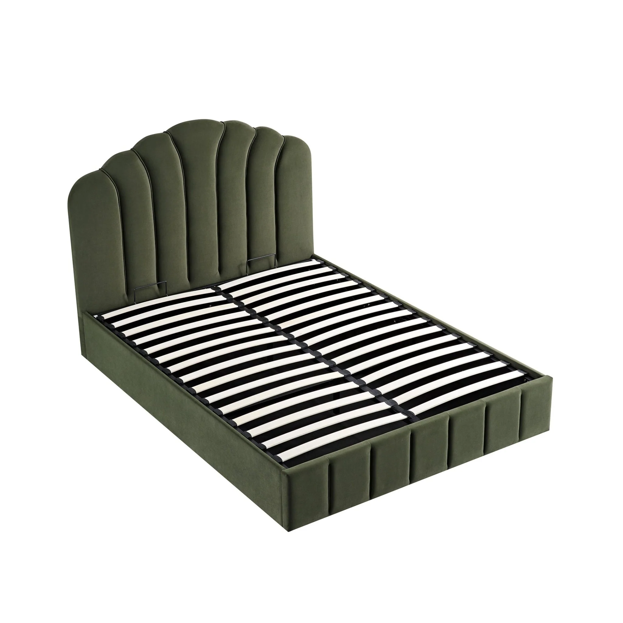 Hana Ottoman Storage Bed, Moss Green Velvet - Image 10