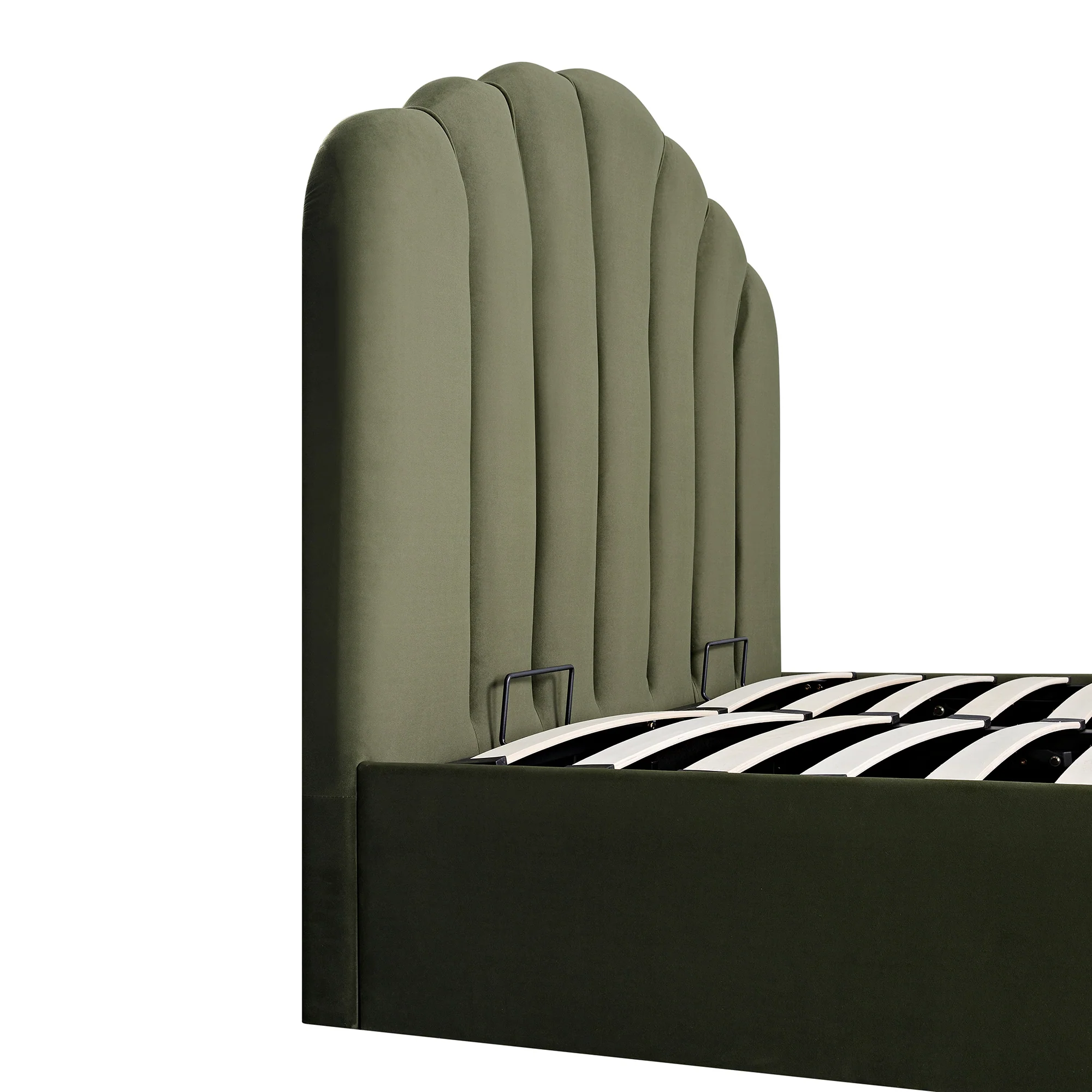 Hana Ottoman Storage Bed, Moss Green Velvet - Image 14