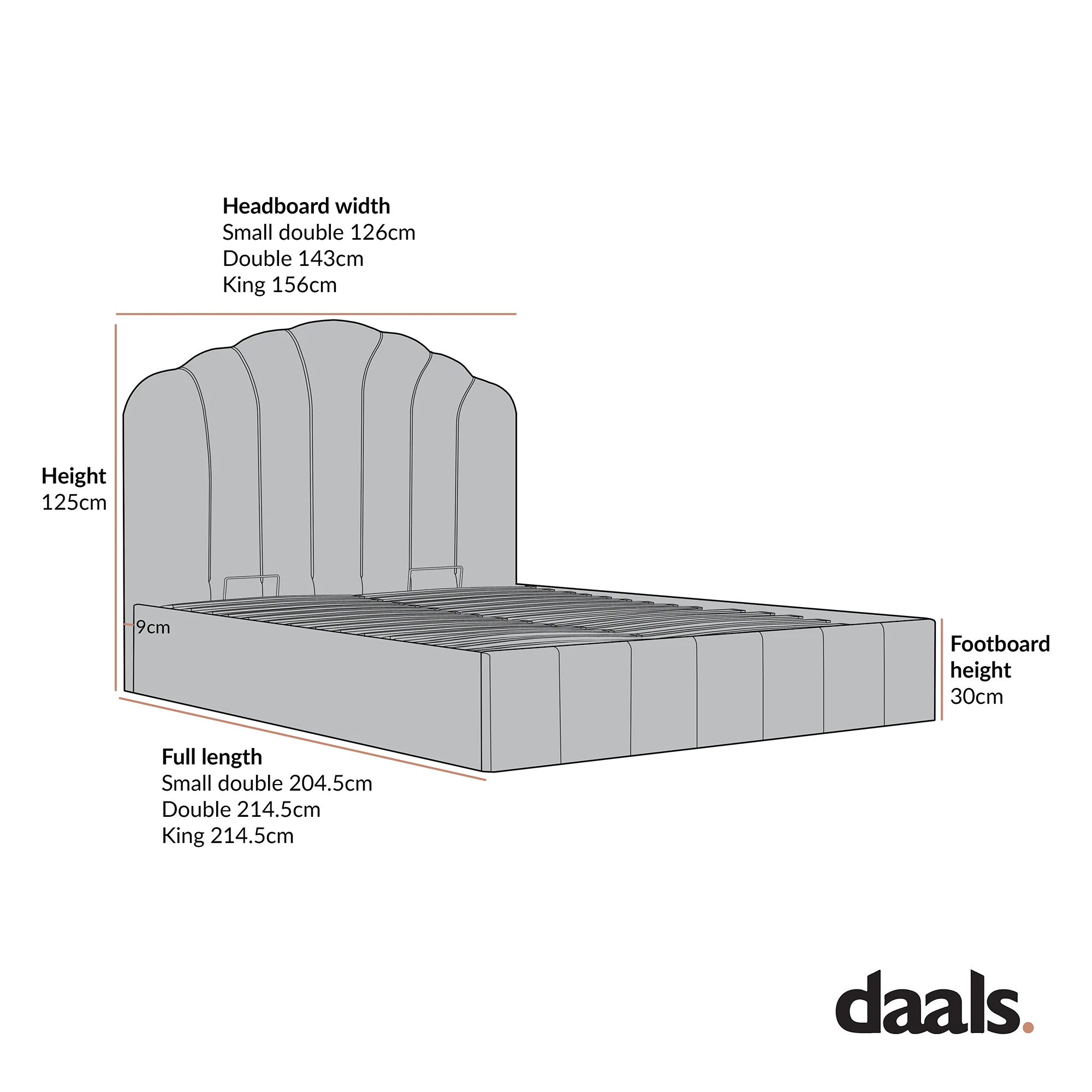 Hana Ottoman Storage Bed, Ecru Boucle - Image 10
