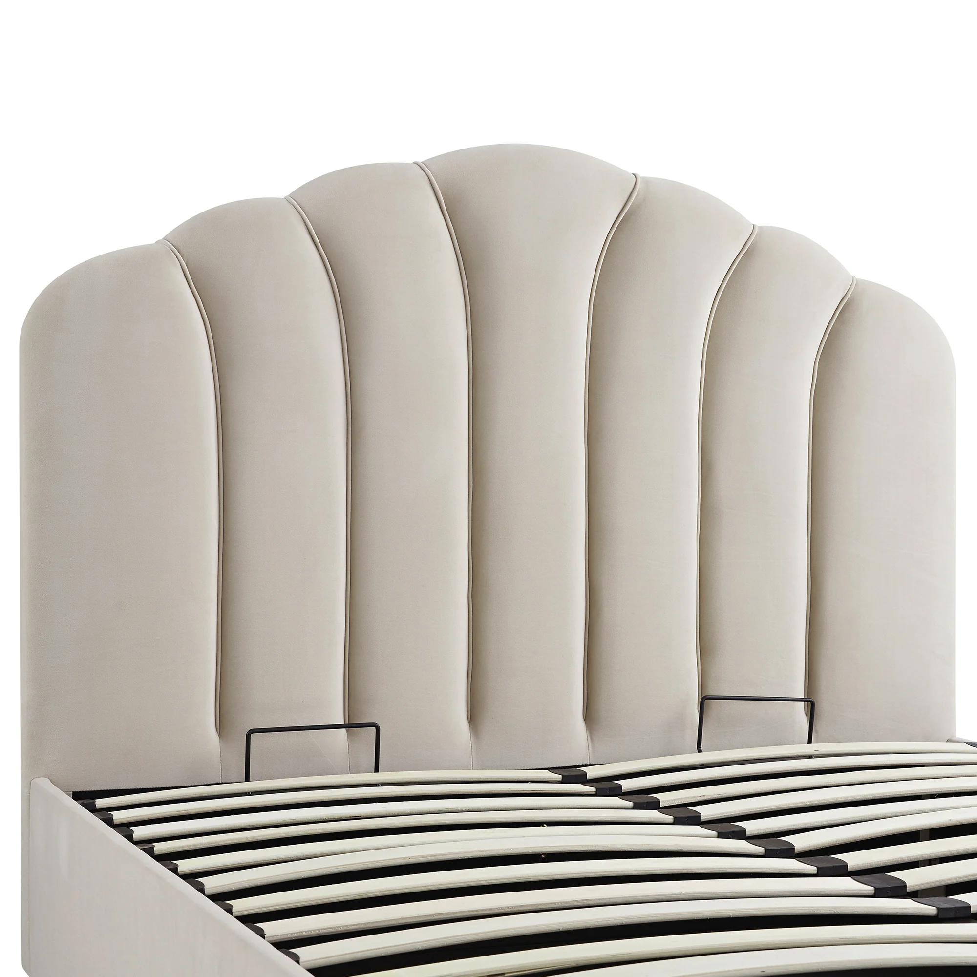 Hana Ottoman Storage Bed, Warm Stone Velvet - Image 14
