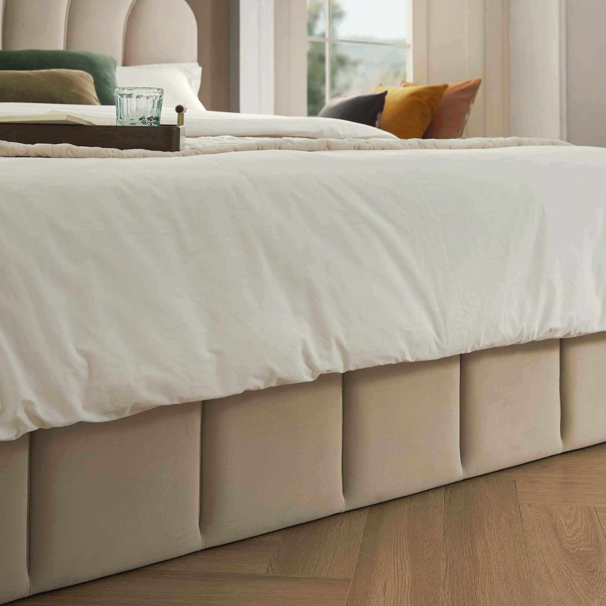 Hana Ottoman Storage Bed, Warm Stone Velvet - Image 5