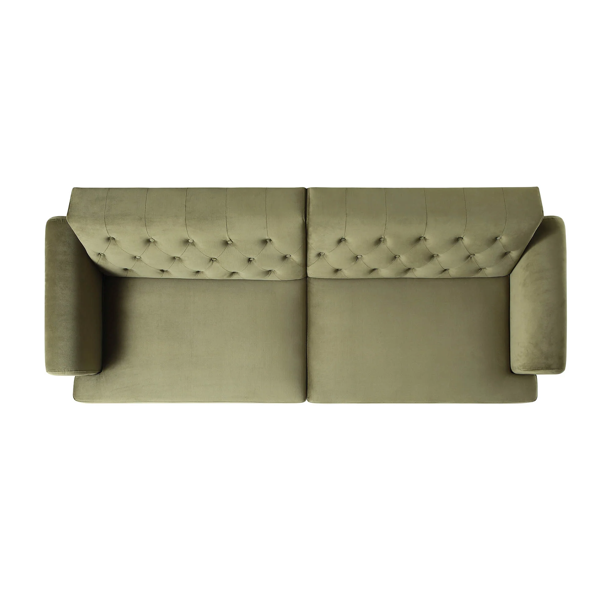 Hanney 3-Seater Chesterfield Sofabed in Moss Green Velvet - Image 10