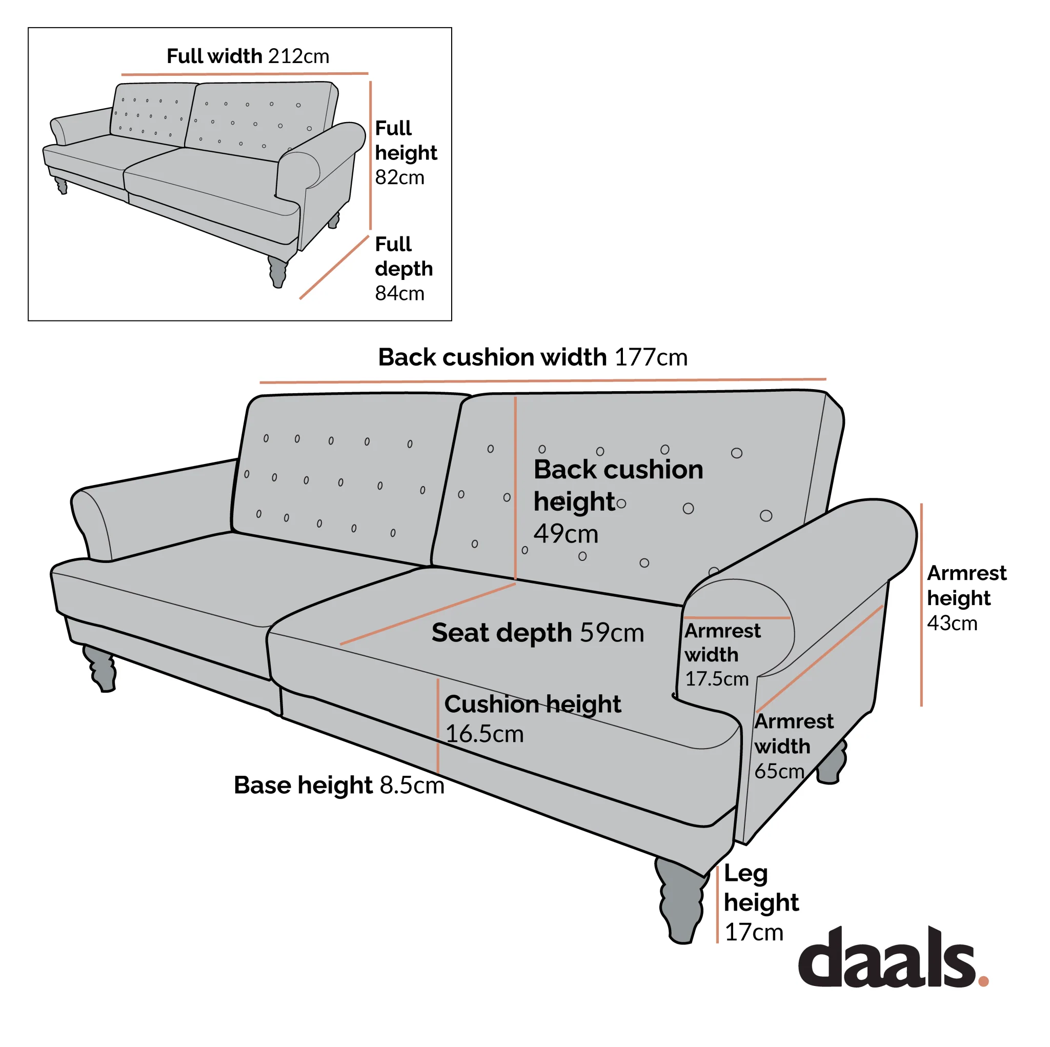 Hanney 3-Seater Chesterfield Sofabed in Teal Velvet - Image 7