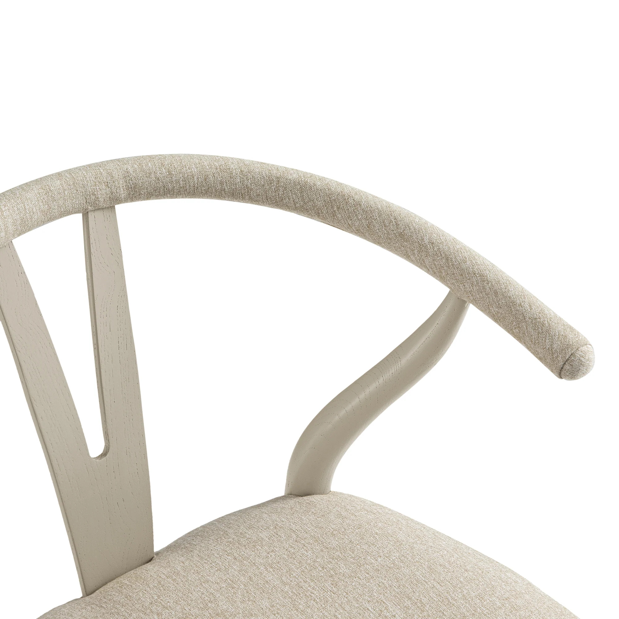 Hansel Counter Stool, Taupe Frame with Oatmeal Fabric Seat - Image 12