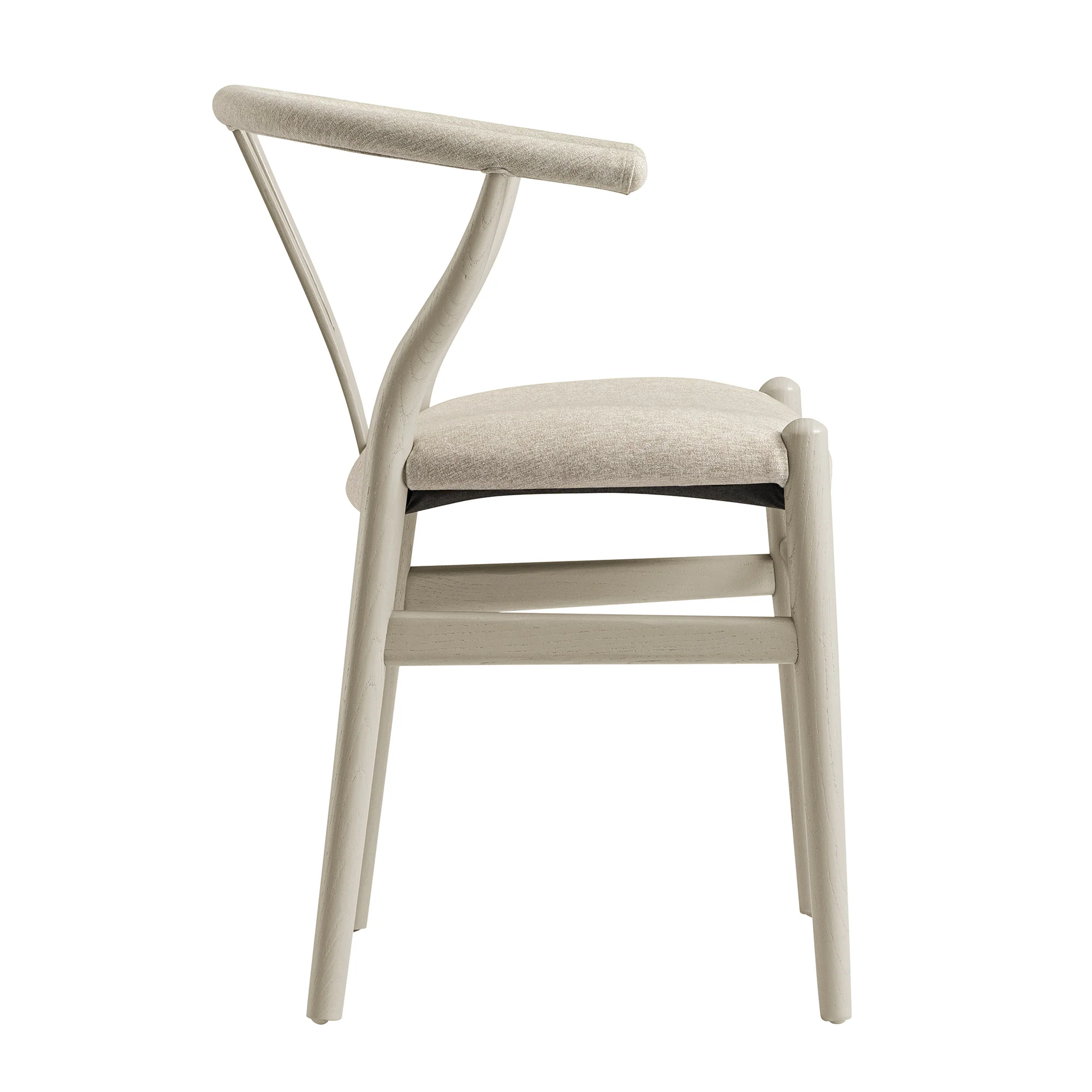 Hansel Upholstered Dining Chair, Taupe Frame with Oatmeal Fabric - Image 8
