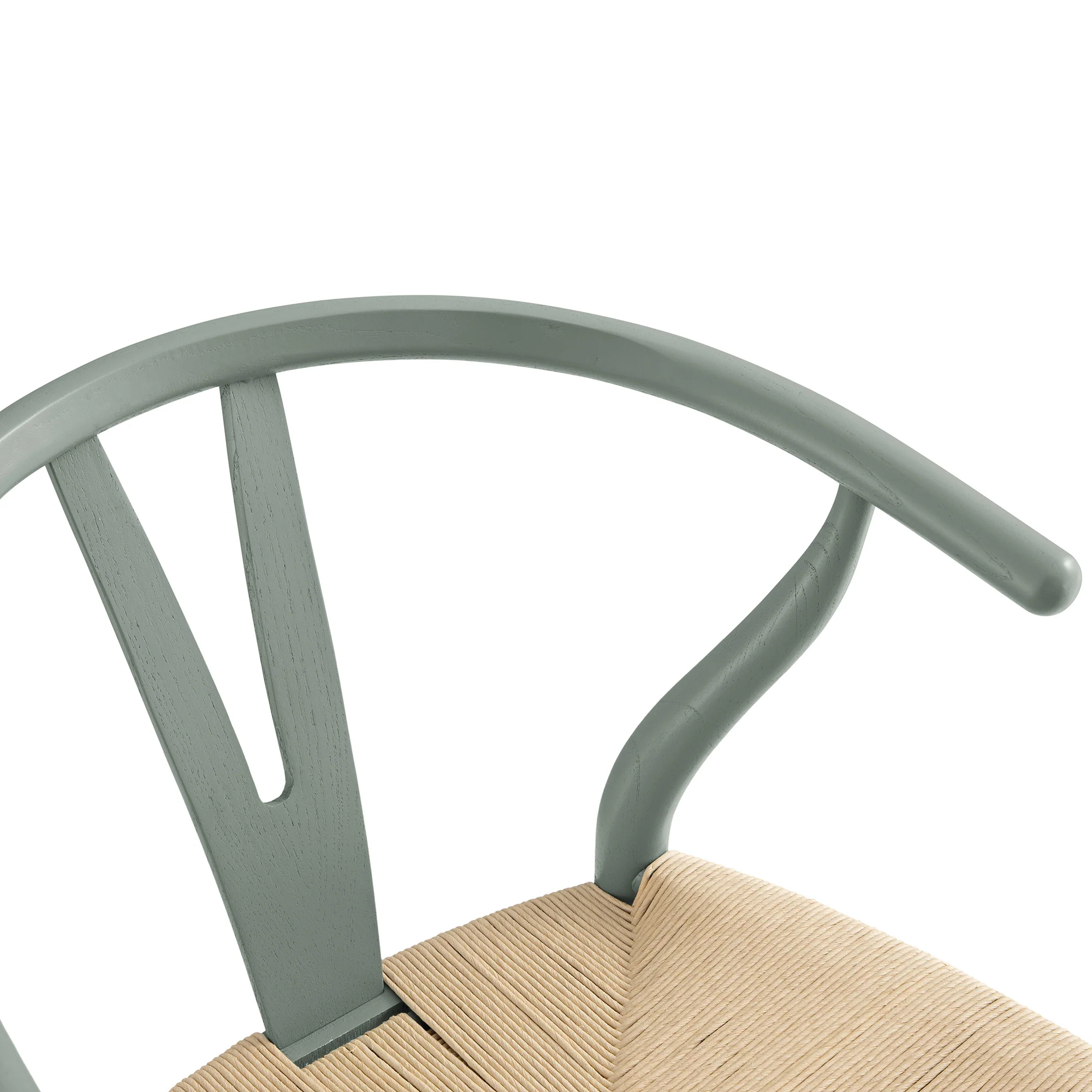 Hansel Wooden Natural Weave Bar Stool, Sage Green Frame - Image 11