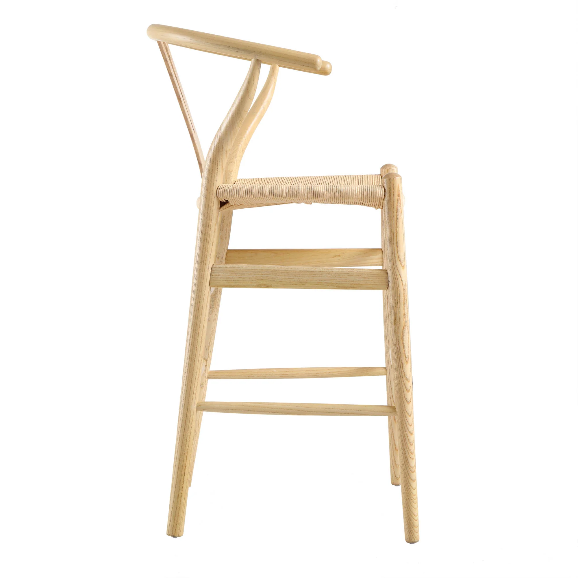Hansel Wooden Natural Weave Counter Stool, Natural Frame - Image 6