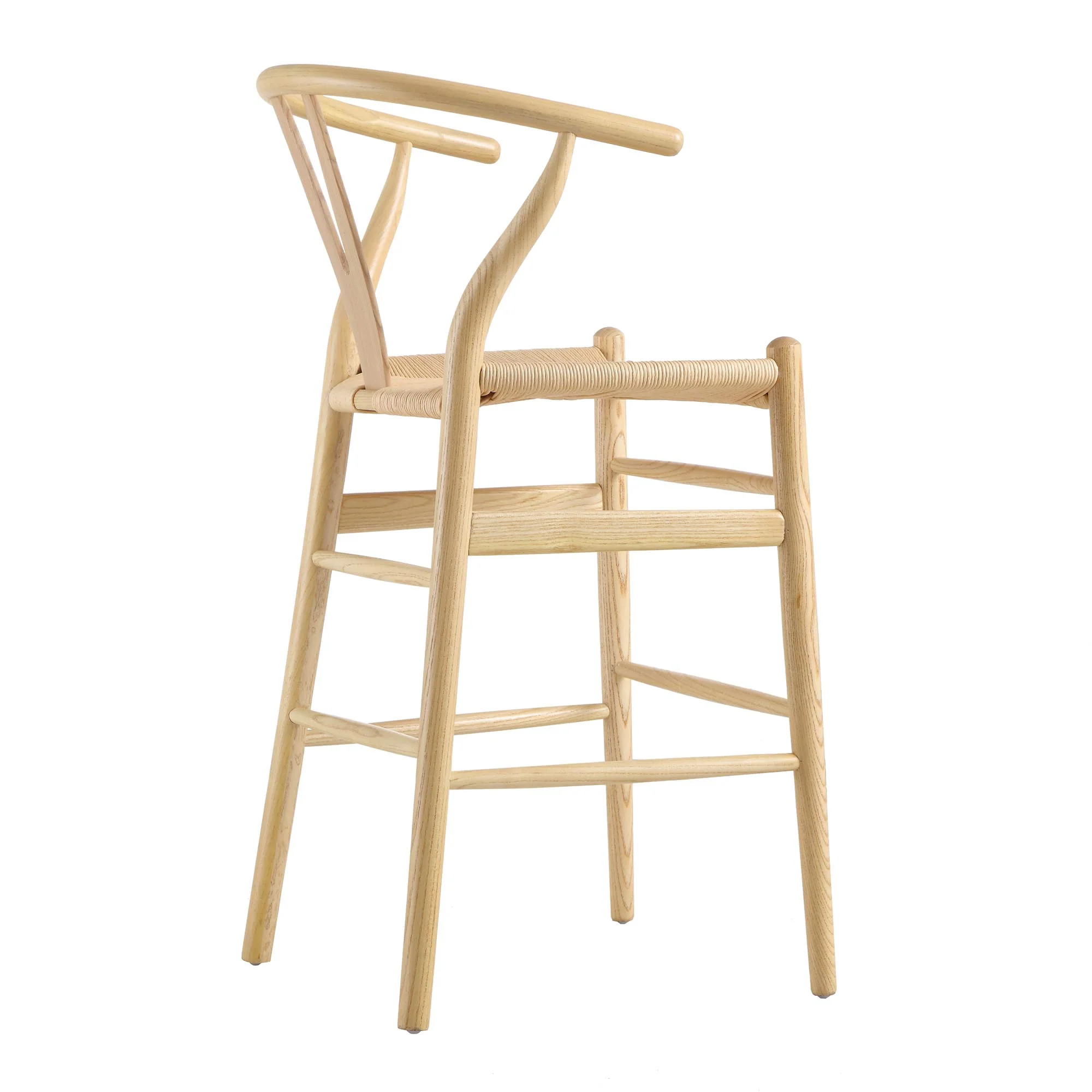 Hansel Wooden Natural Weave Counter Stool, Natural Frame - Image 7