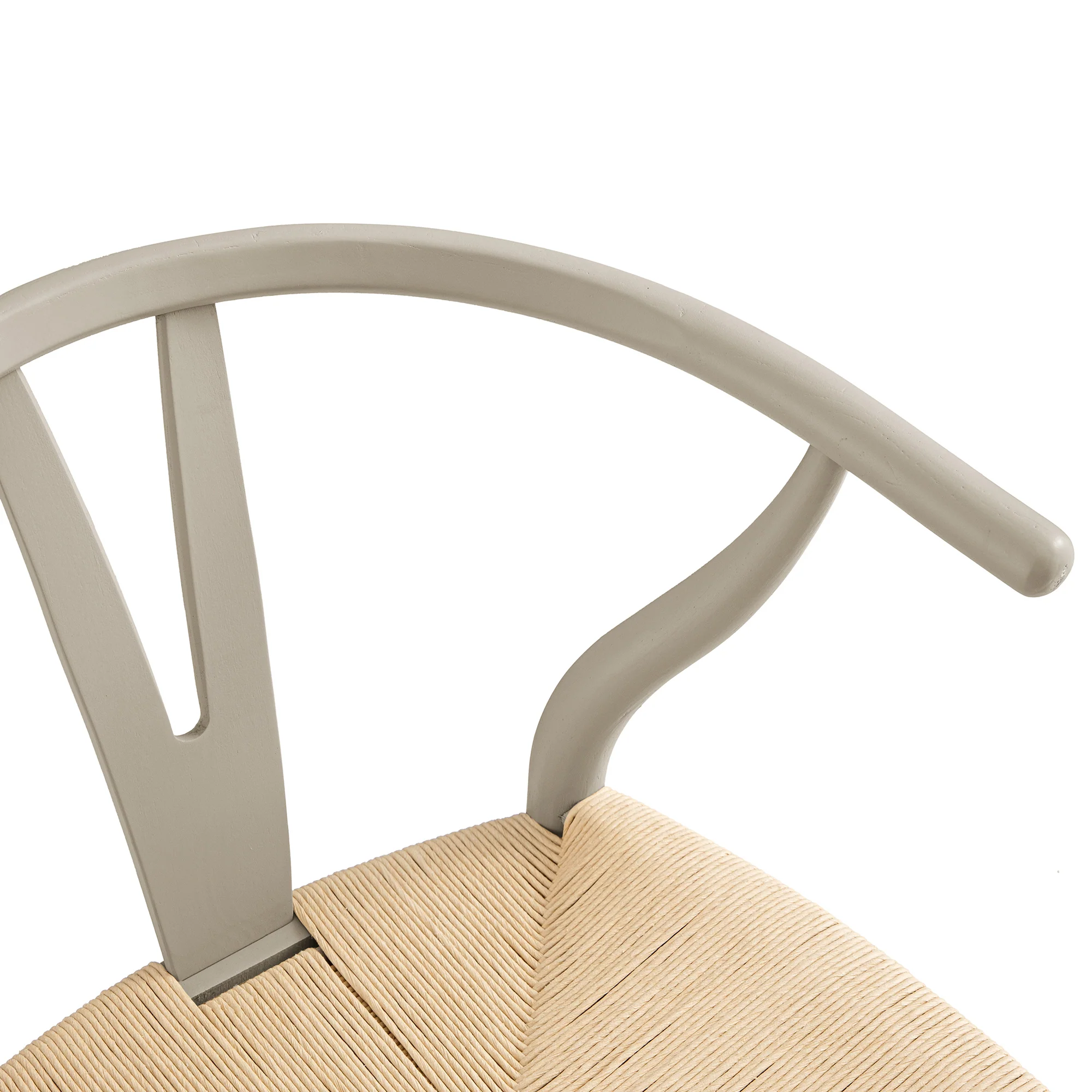 Hansel Wooden Natural Weave Dining Chair, Light Taupe Colour Frame - Image 11