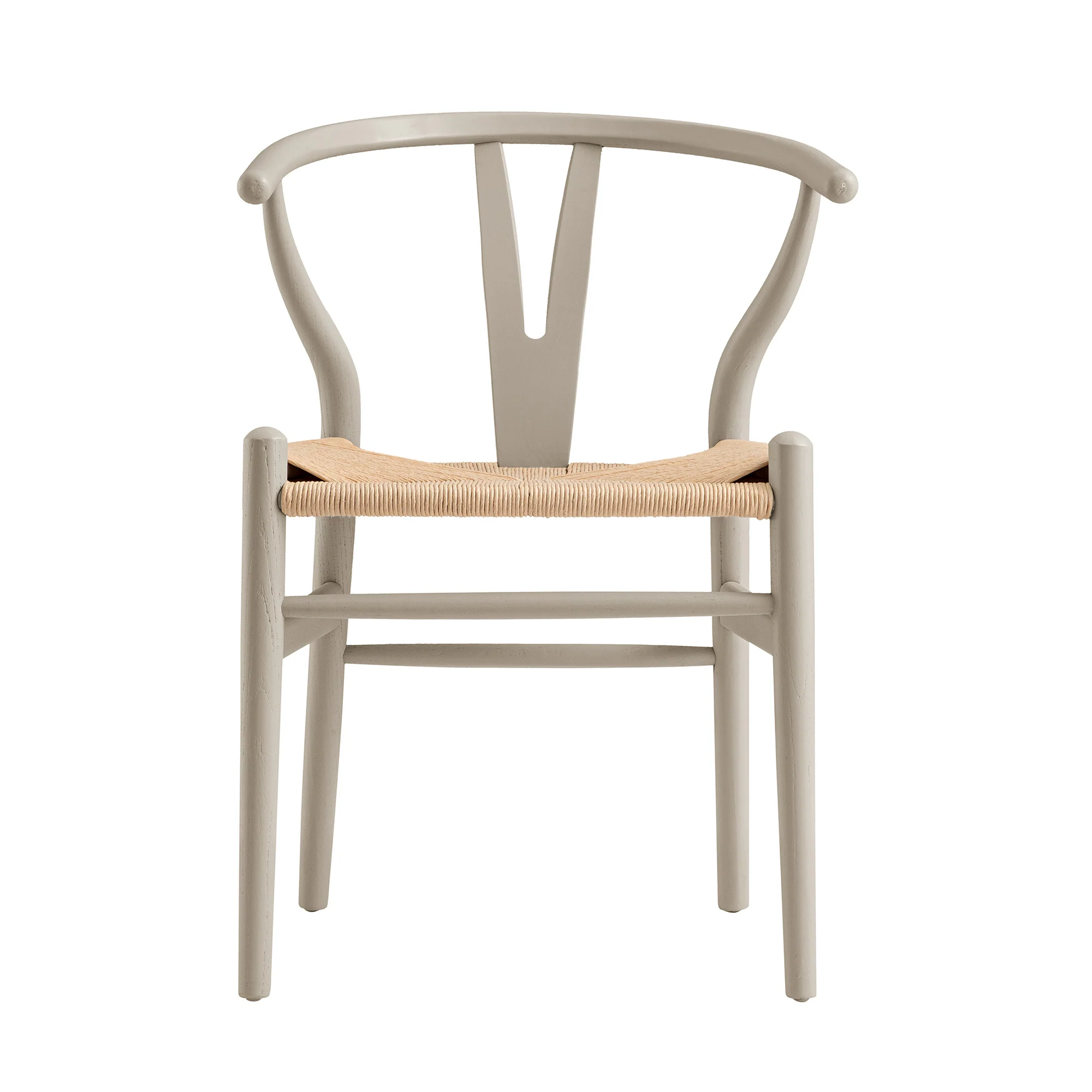 Hansel Wooden Natural Weave Dining Chair, Light Taupe Colour Frame - Image 4