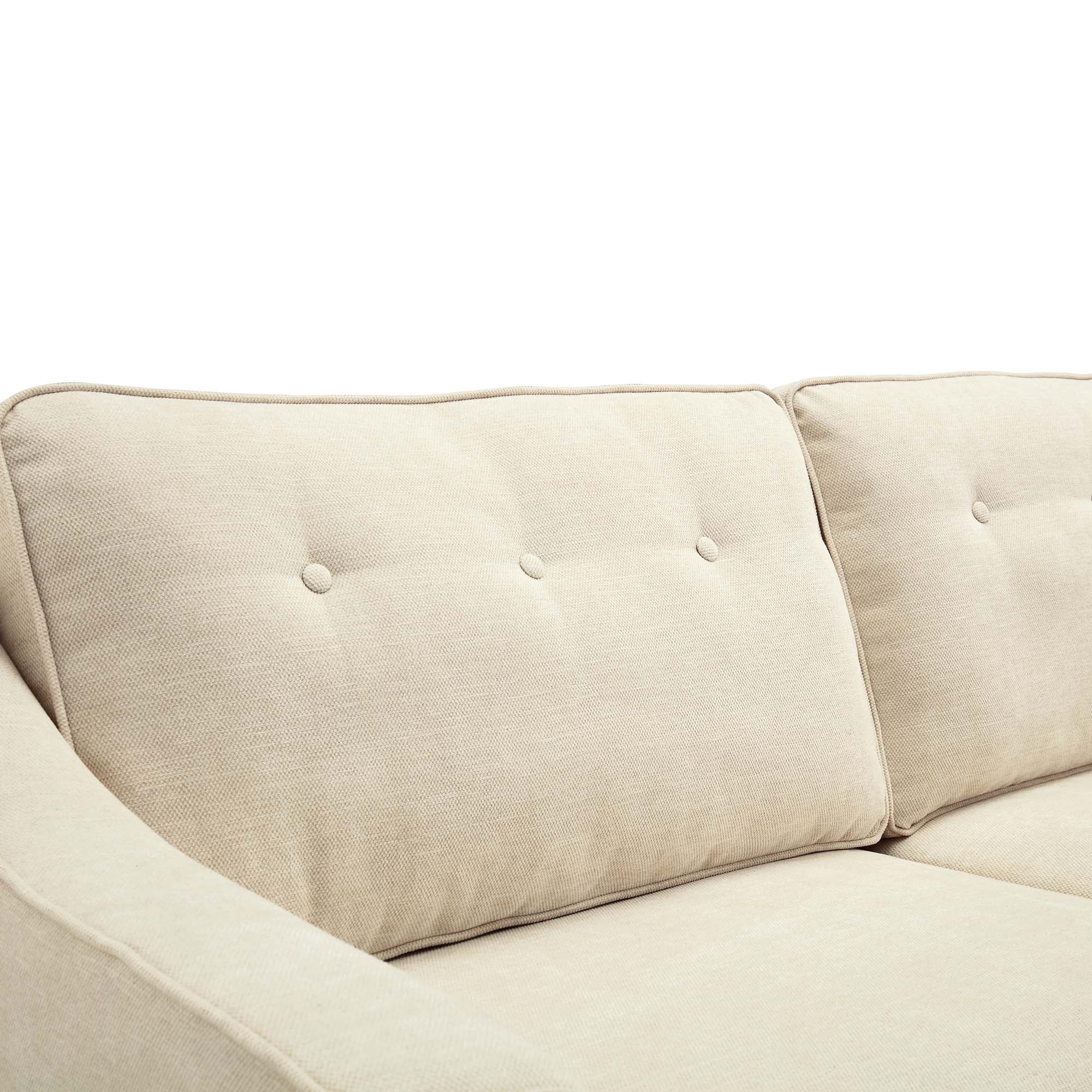 Harper  2-Seater Slope Arm Beige Woven Fabric Sofa - Image 10