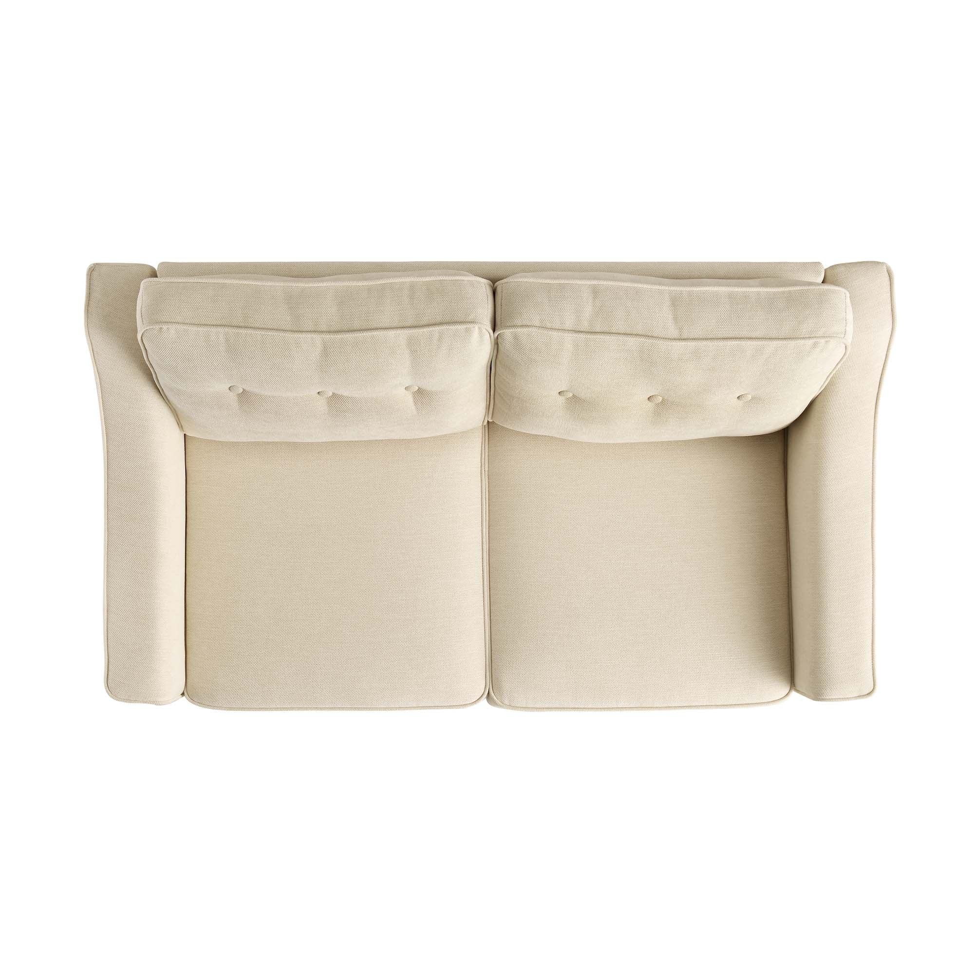 Harper  2-Seater Slope Arm Beige Woven Fabric Sofa - Image 5