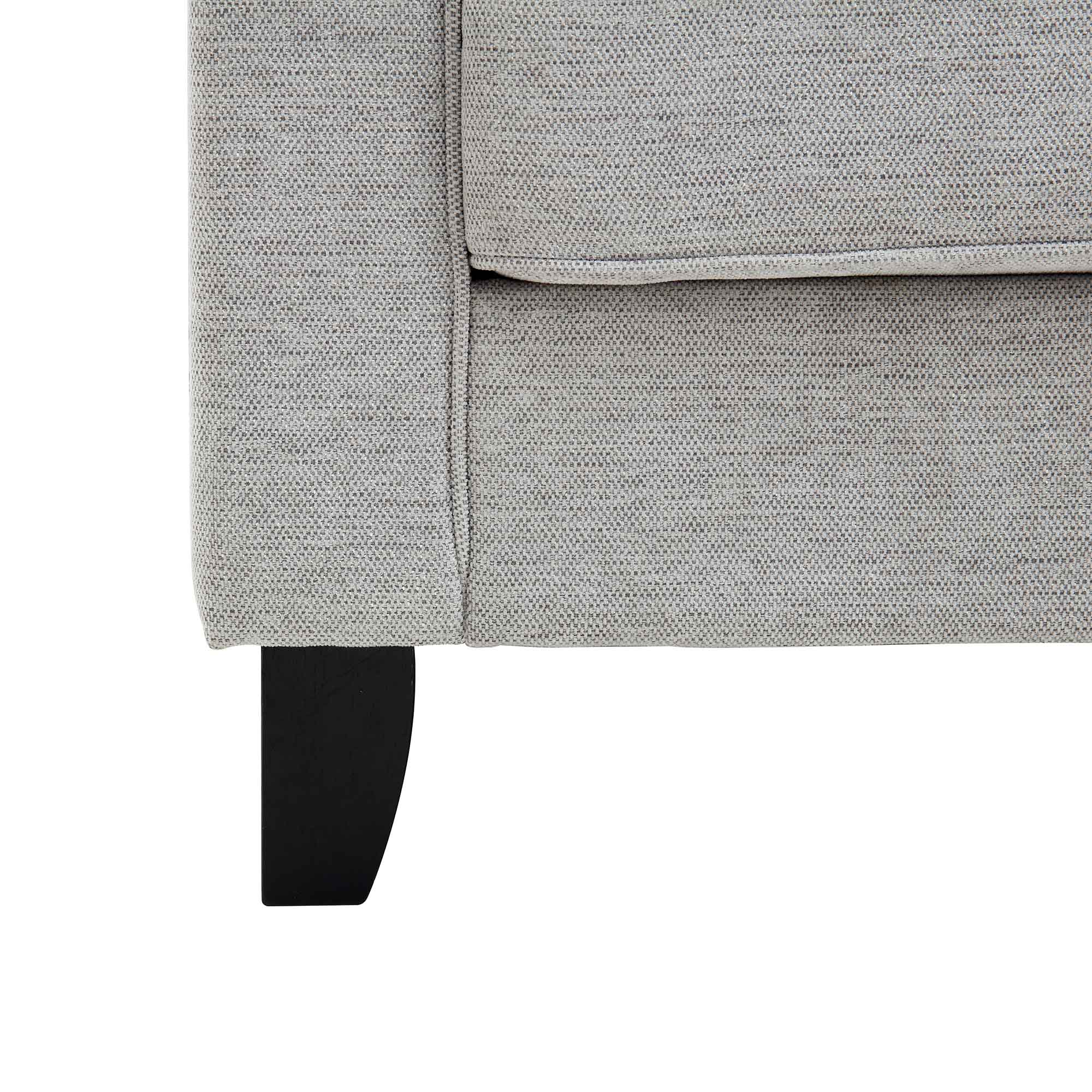 Harper 2-Seater Slope Arm Grey Woven Fabric Sofa - Image 11