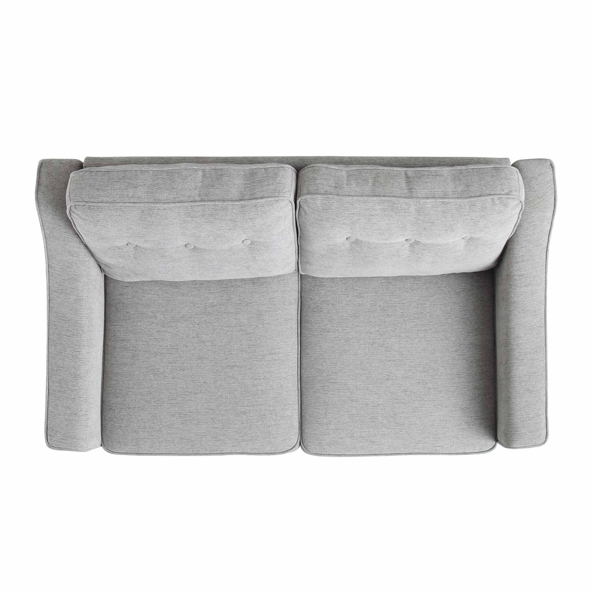 Harper 2-Seater Slope Arm Grey Woven Fabric Sofa - Image 6