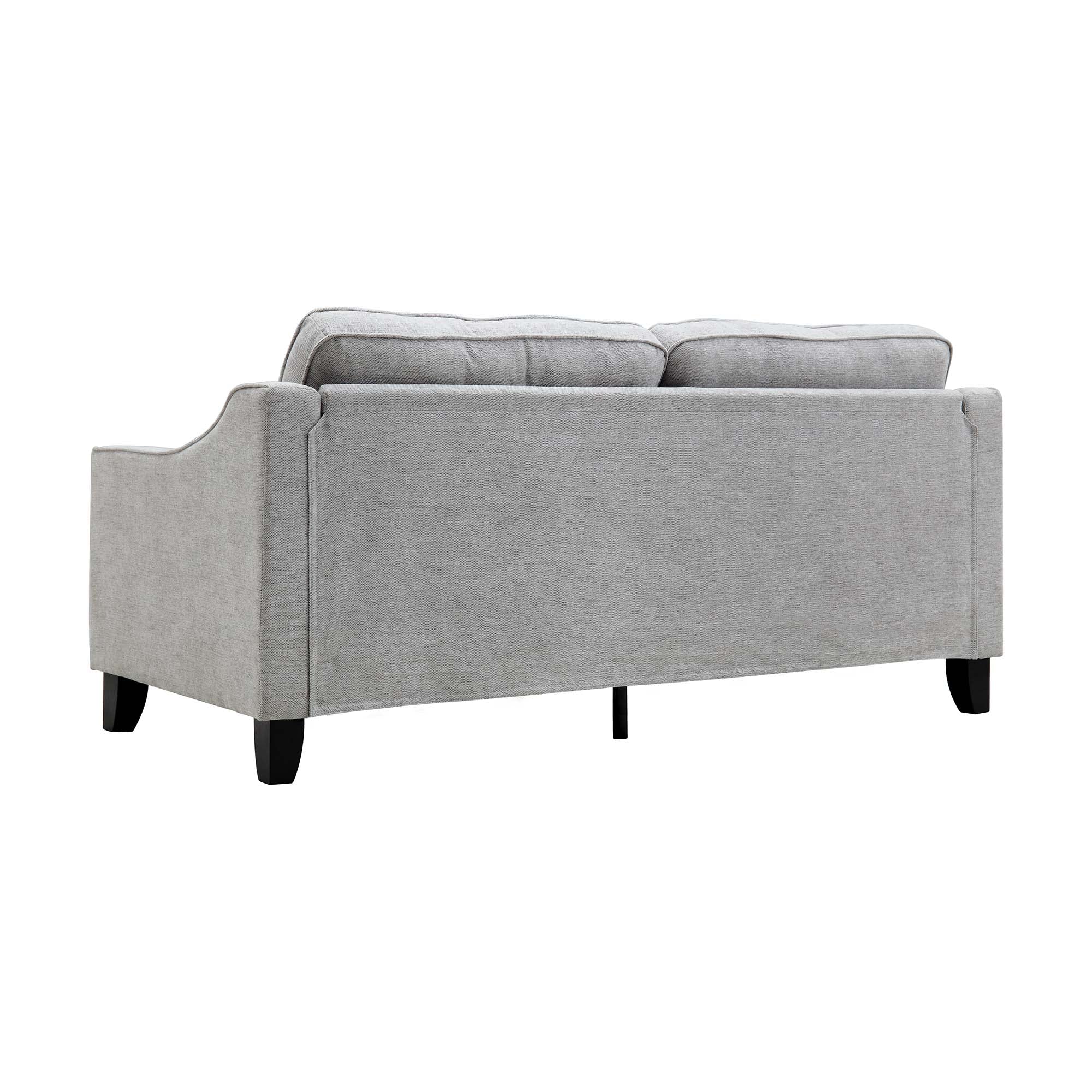 Harper 3-Seater Slope Arm Grey Woven Fabric Sofa - Image 8