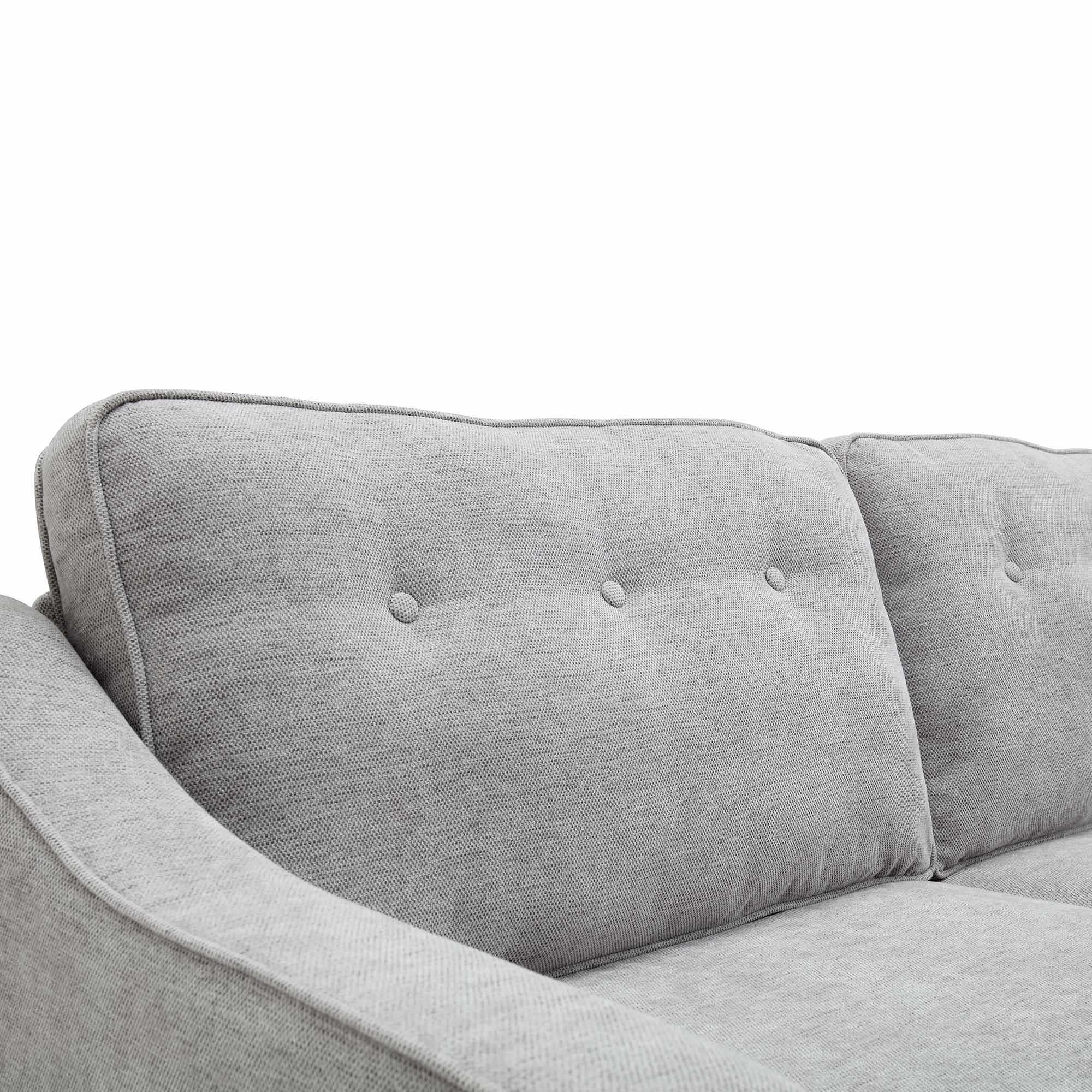 Harper 3-Seater Slope Arm Grey Woven Fabric Sofa - Image 9