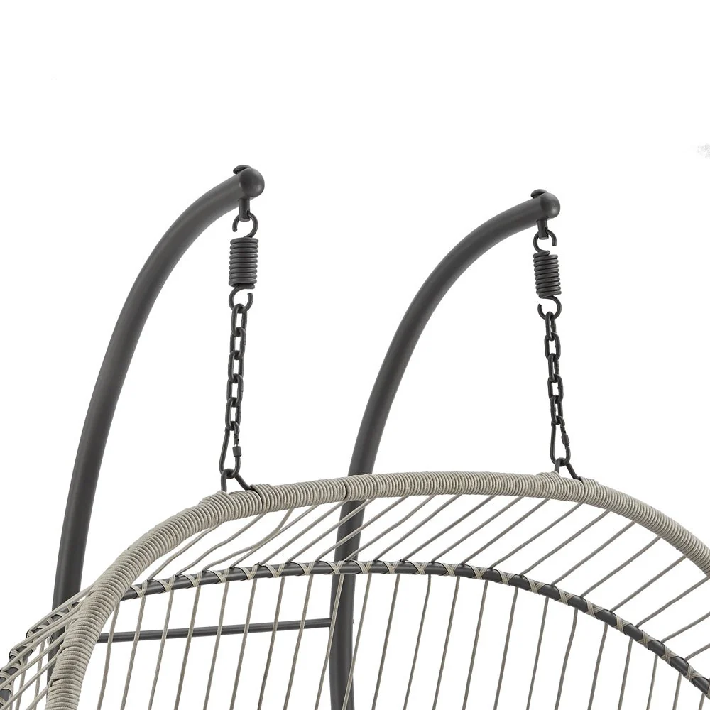 Harrington Rattan + Rope Indoor Outdoor DOUBLE Hanging Chair - Image 9