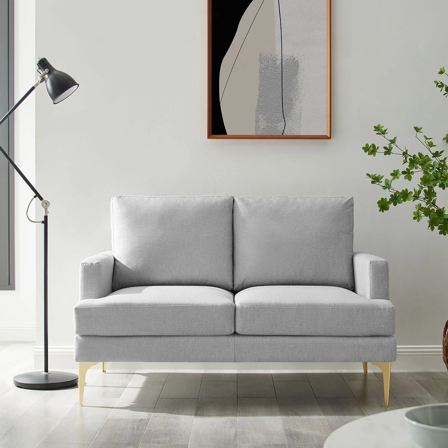 Haven Grey Fabric 2-Seater Sofa - Image 3