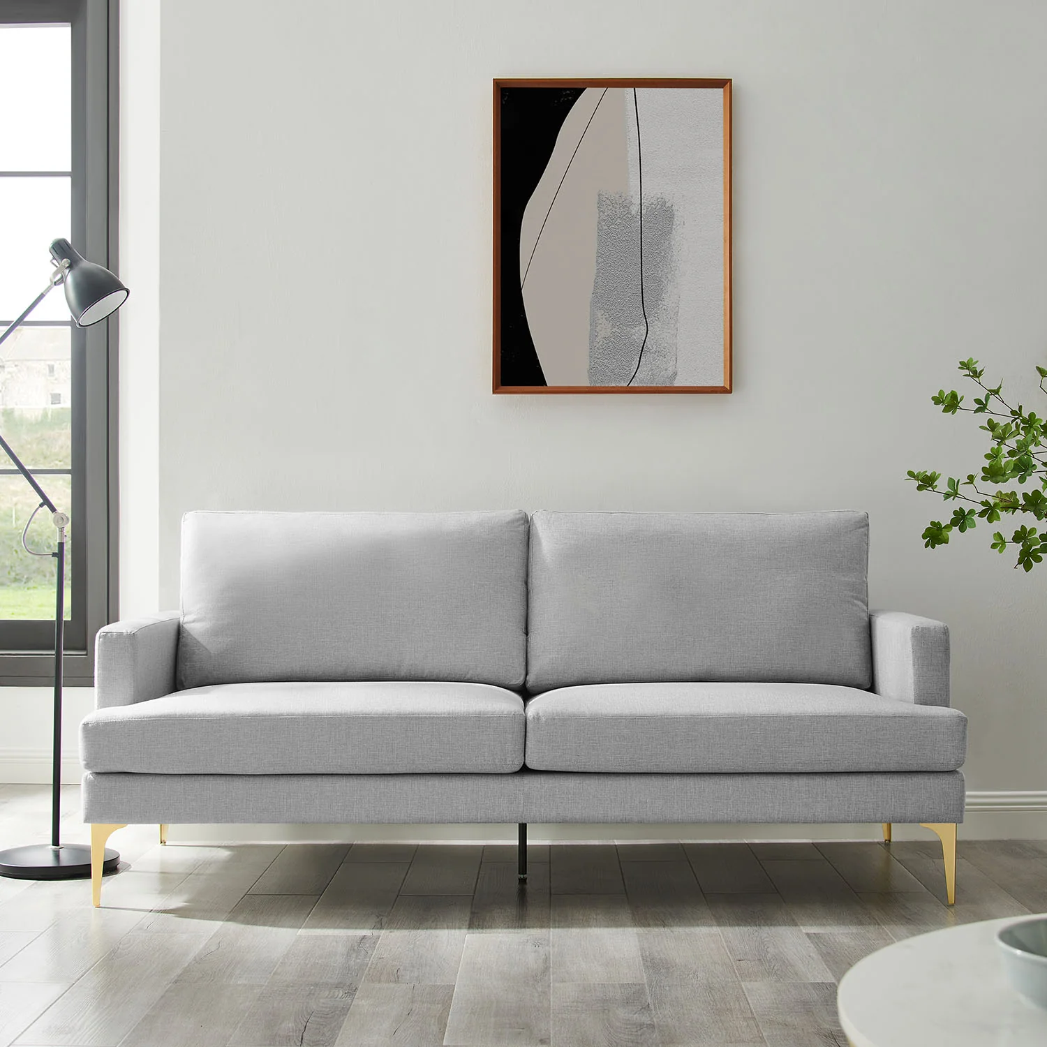 Haven Grey Fabric 3-Seater Sofa - Image 4
