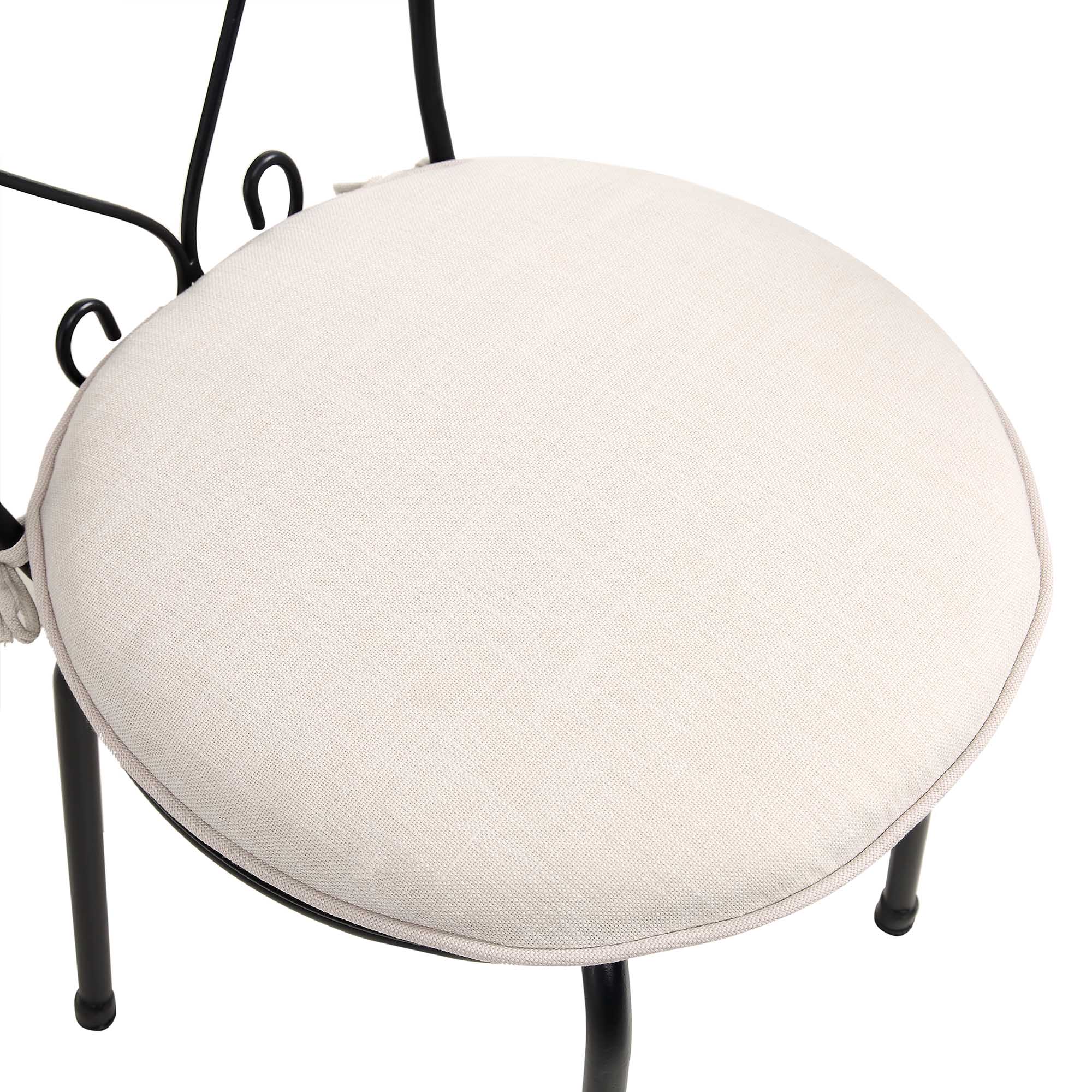 Haymes Metal Indoor and Outdoor Bistro Set, Beige - Image 9
