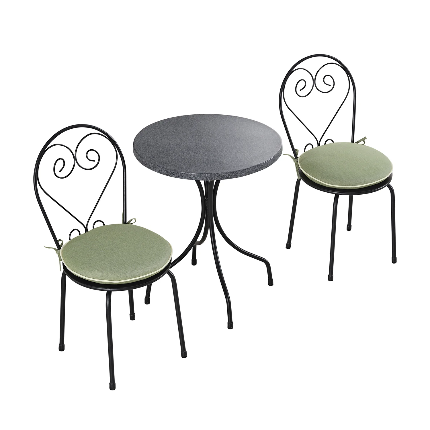 Haymes Metal Indoor and Outdoor Bistro Set, Reseda Green - Image 12